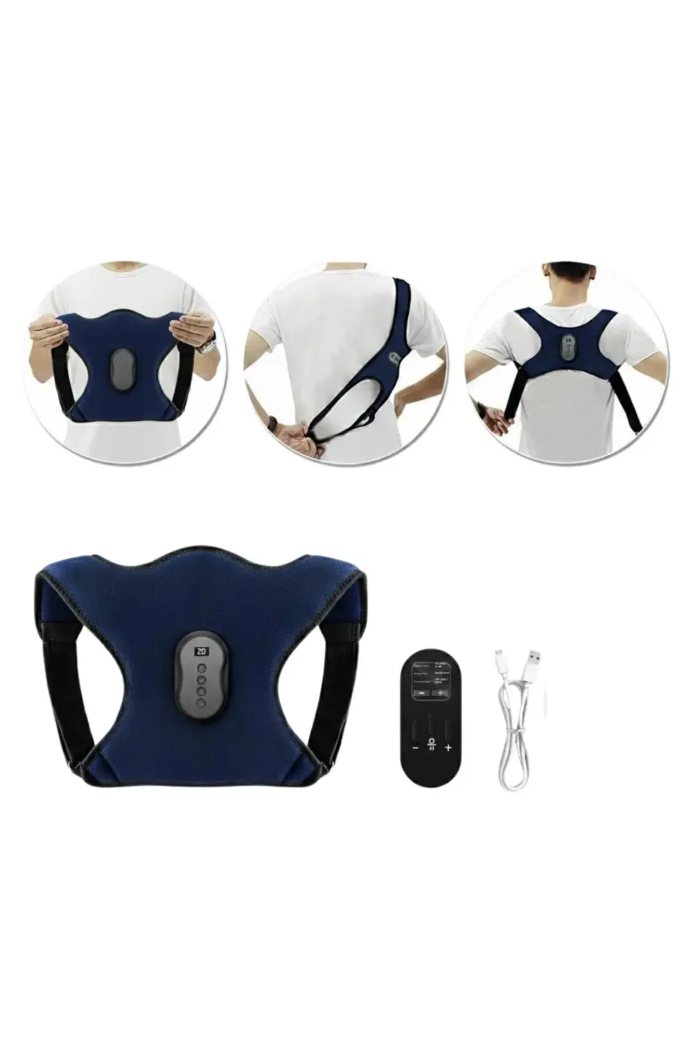 Postür Düzeltici Masaj Kemeri Titreşim Isıtma Ve Destek Sistemi