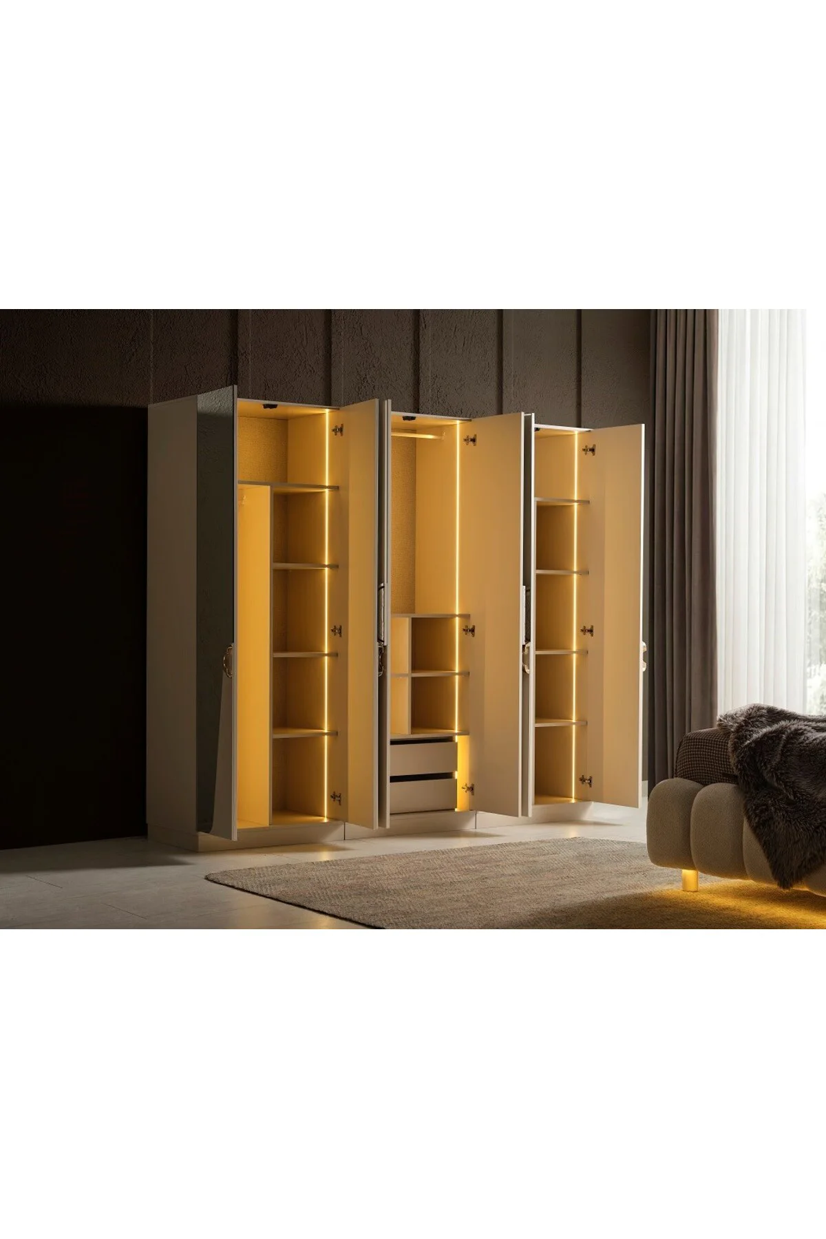 POTENZA MDF( 2+2+2 ) 6 KAPILI DOLAP