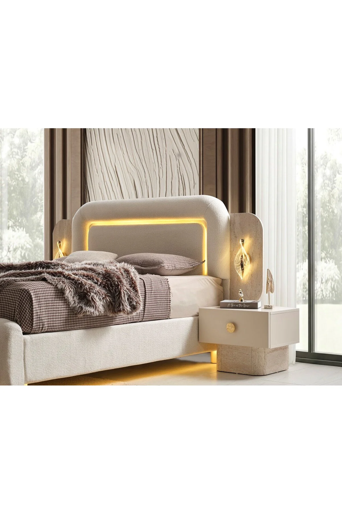 POTENZA MDF YATAK ODASI TAKIMI 2+2+2 MODÜLER POTENZA MDF YATAK ODASI TAKIMI 2+2+2 MODÜLER