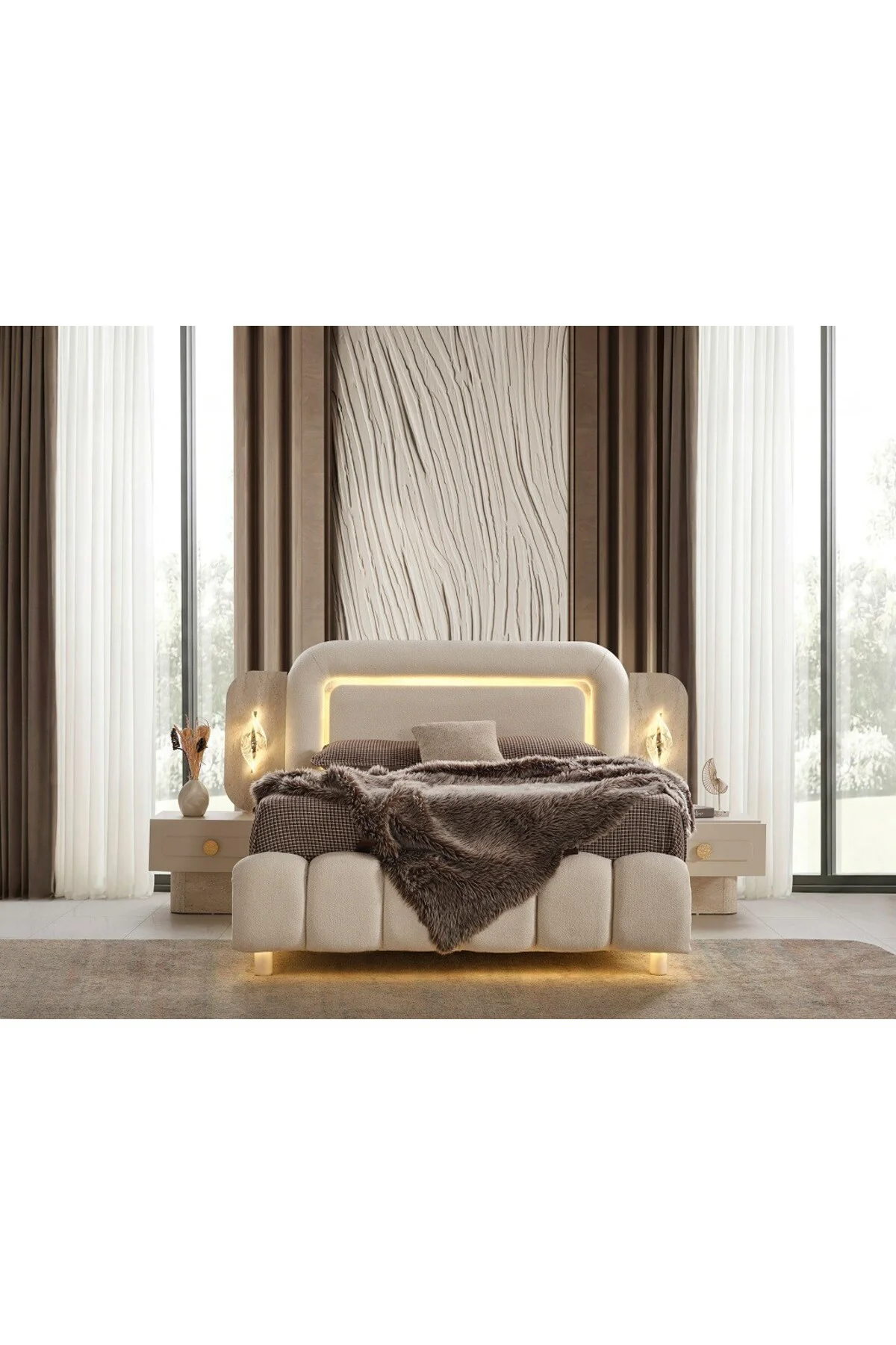 POTENZA MDF YATAK ODASI TAKIMI 2+2+2 MODÜLER POTENZA MDF YATAK ODASI TAKIMI 2+2+2 MODÜLER