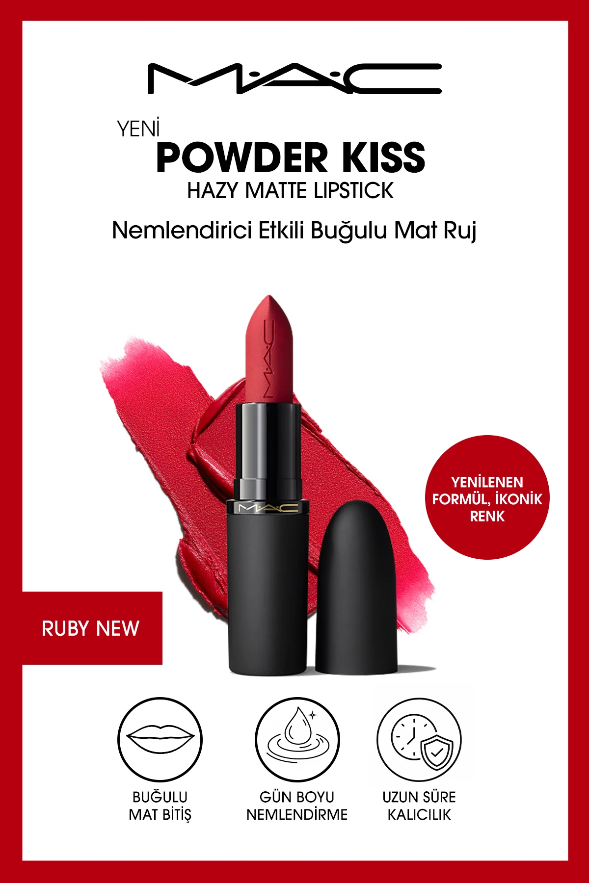 Powder Kiss Hazy Matte Lipstick Nemlendirici Etkili Buğulu Mat Ru