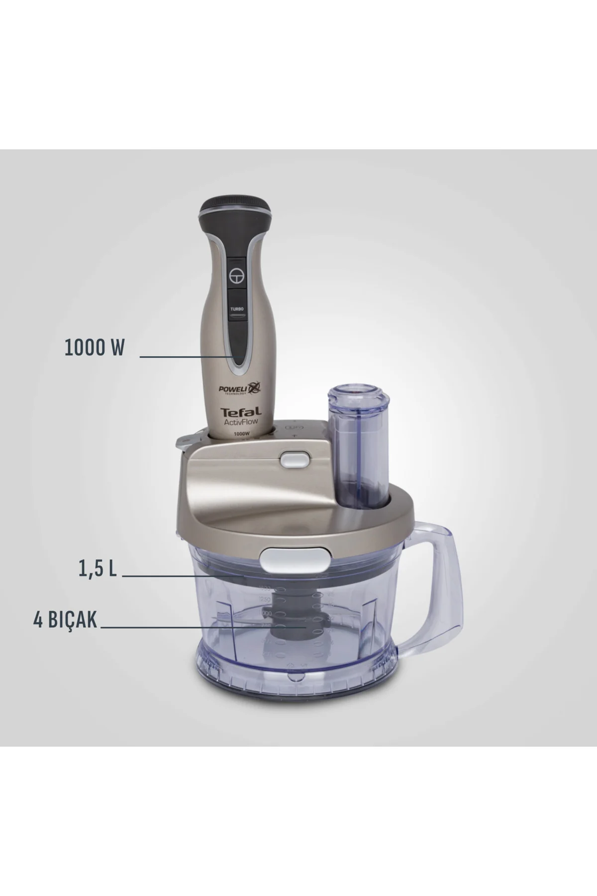 Powelix Activflow Expert 1500 Watt  Cam Hazneli Blender Seti [Gün