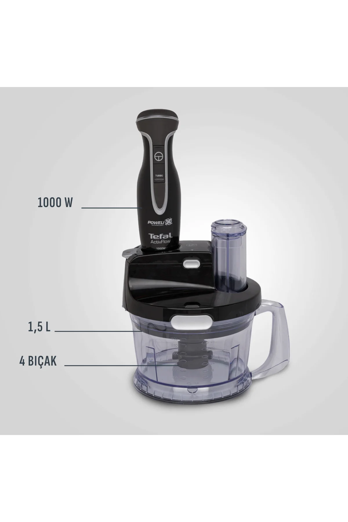 Powelix Activflow Pro 1000 Watt Blender Seti - Siyah Powelix Activflow Pro 1000 Watt Blender Seti - Siyah - Görsel 3