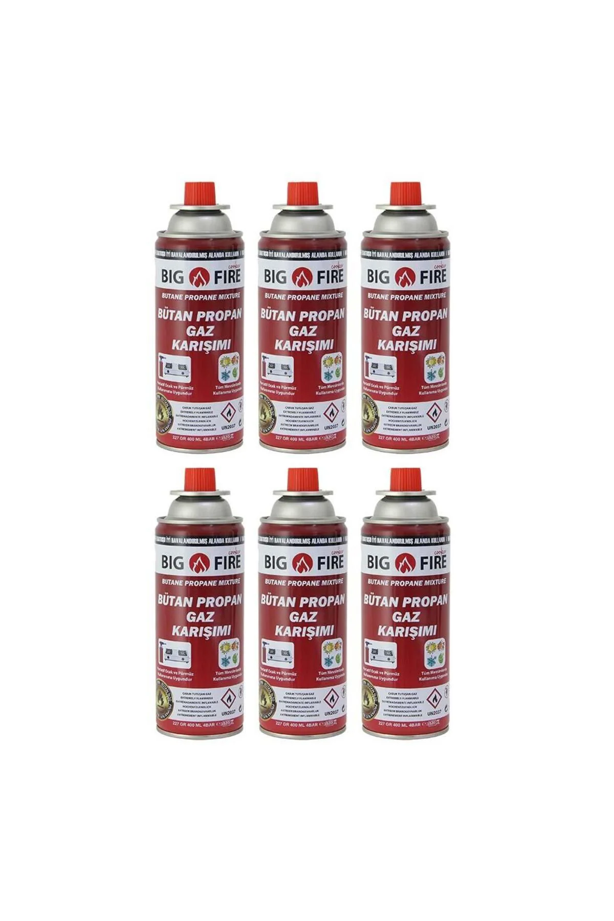 Power 227gr Valfli Gaz Kartuşu Altılı Set