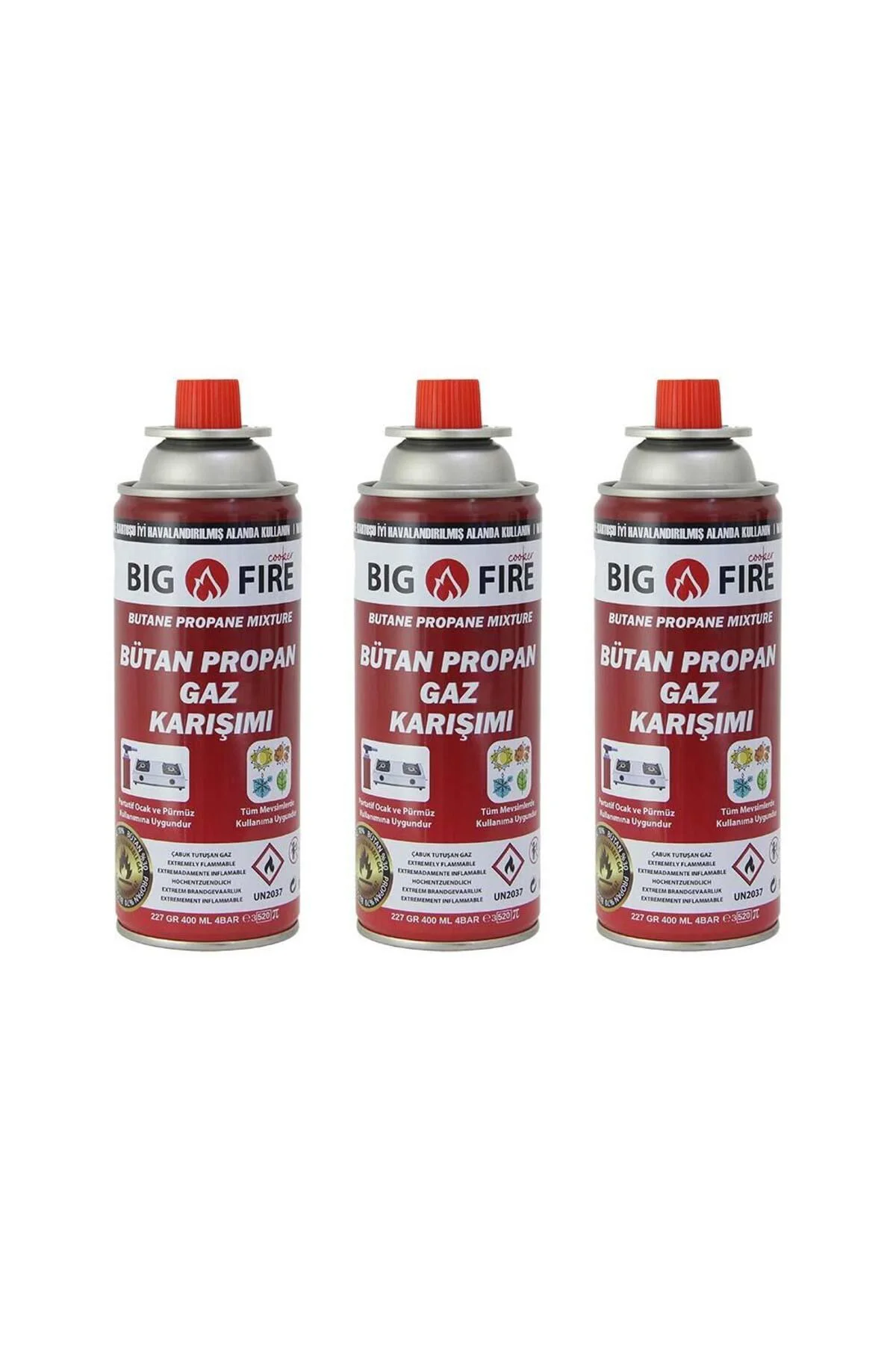 Power 227gr Valfli Gaz Kartuşu Üçlü Set
