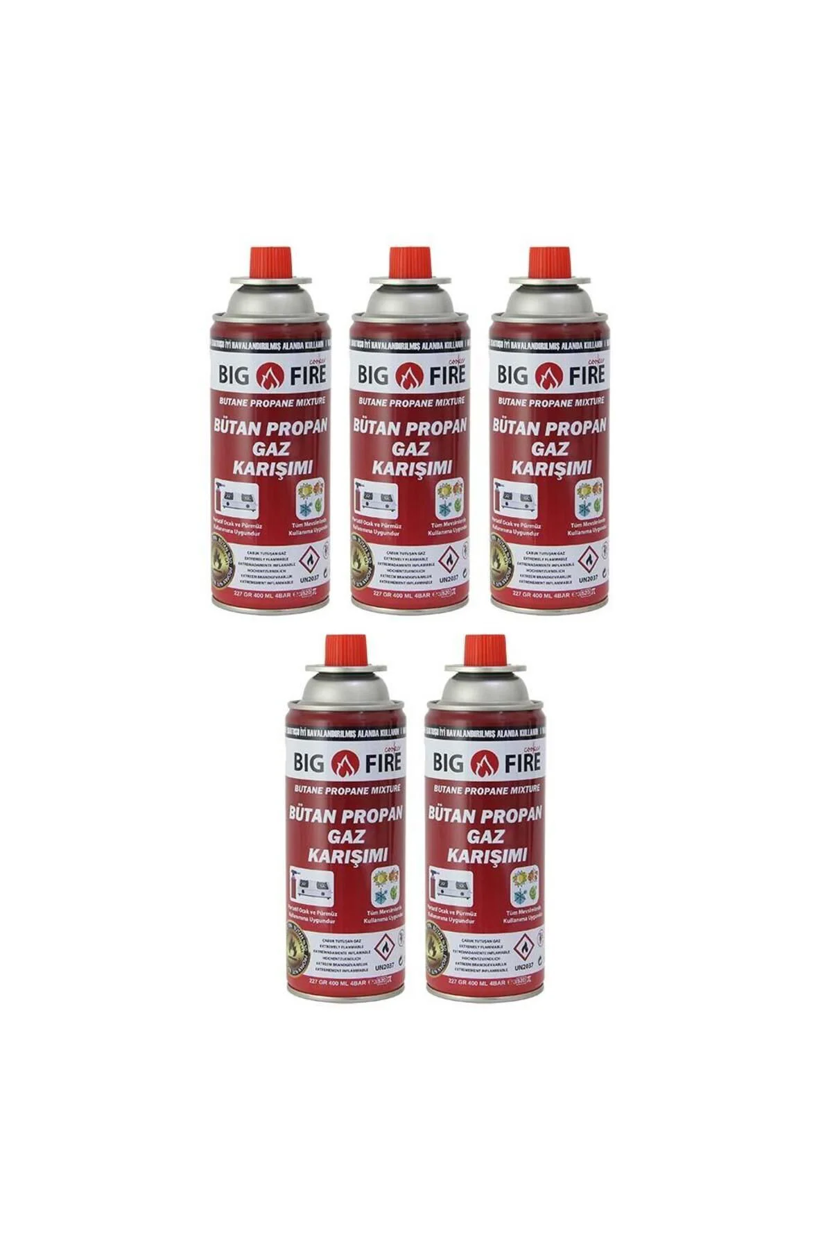 Power 227gr Valfli Gaz Kartuşu Beşli Set