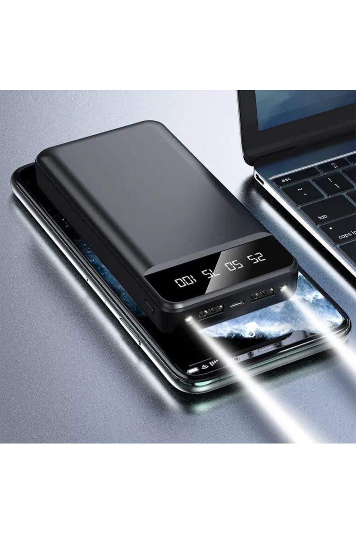 Ok Aksesuar Power Bank 30000 Mah Harici Pil, Taşınabilir Şarj Cihazı Go506078