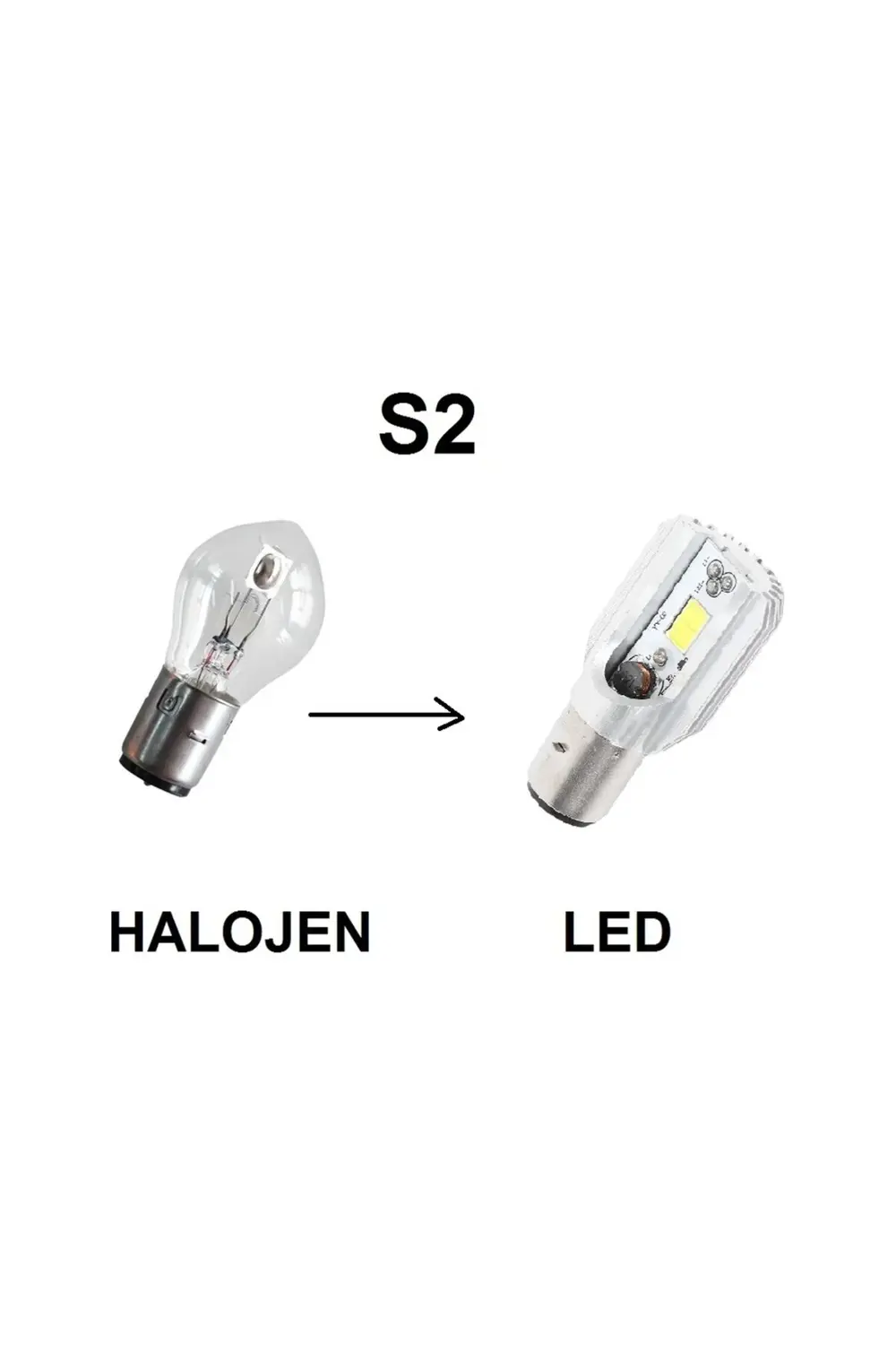 Power Led 12v 35/35w Kesik Tip Ampul S2 Beyaz Işık