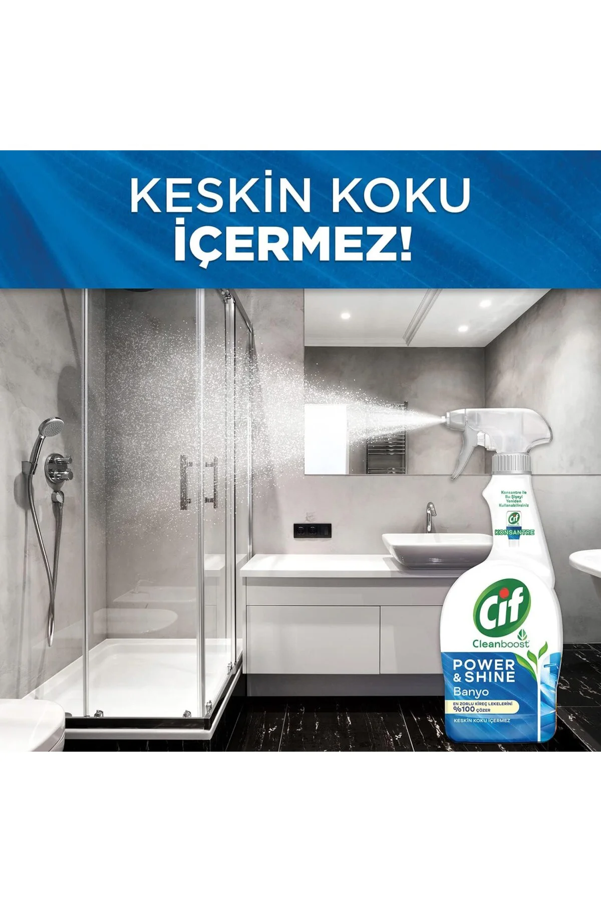 Power & Shine Sprey Banyo İçin Temizleyici ve Kireç Çözücü 750 ml