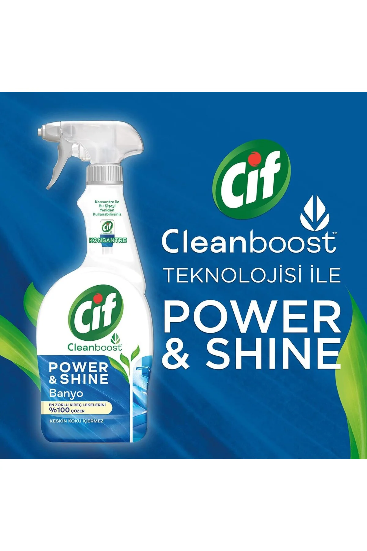 Power & Shine Sprey Banyo İçin Temizleyici ve Kireç Çözücü 750 ml