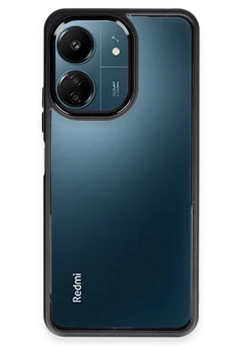 Power Silikon Kılıf - Redmi 13C ile Uyumlu Siyah Şık Koruma