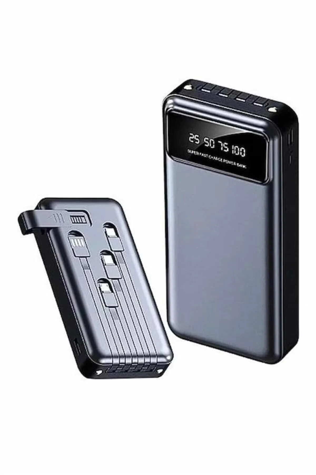 Powerbank 10000 mAh – Çift USB Çıkışlı, Type-C Girişli, Şık Beyaz