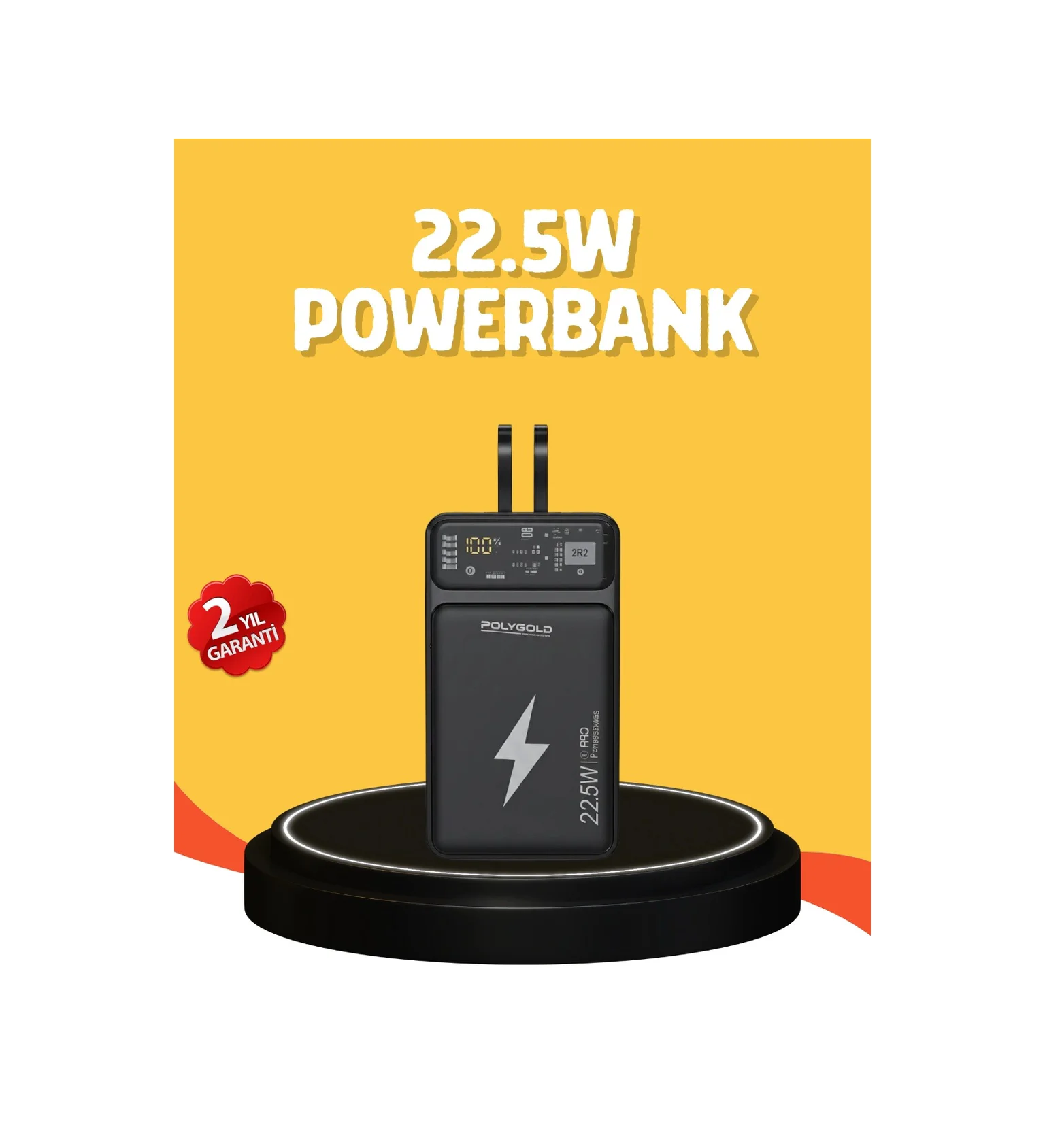 Powerbank 10000 Mah Dijital Göstergeli Taşınabilir Diğer