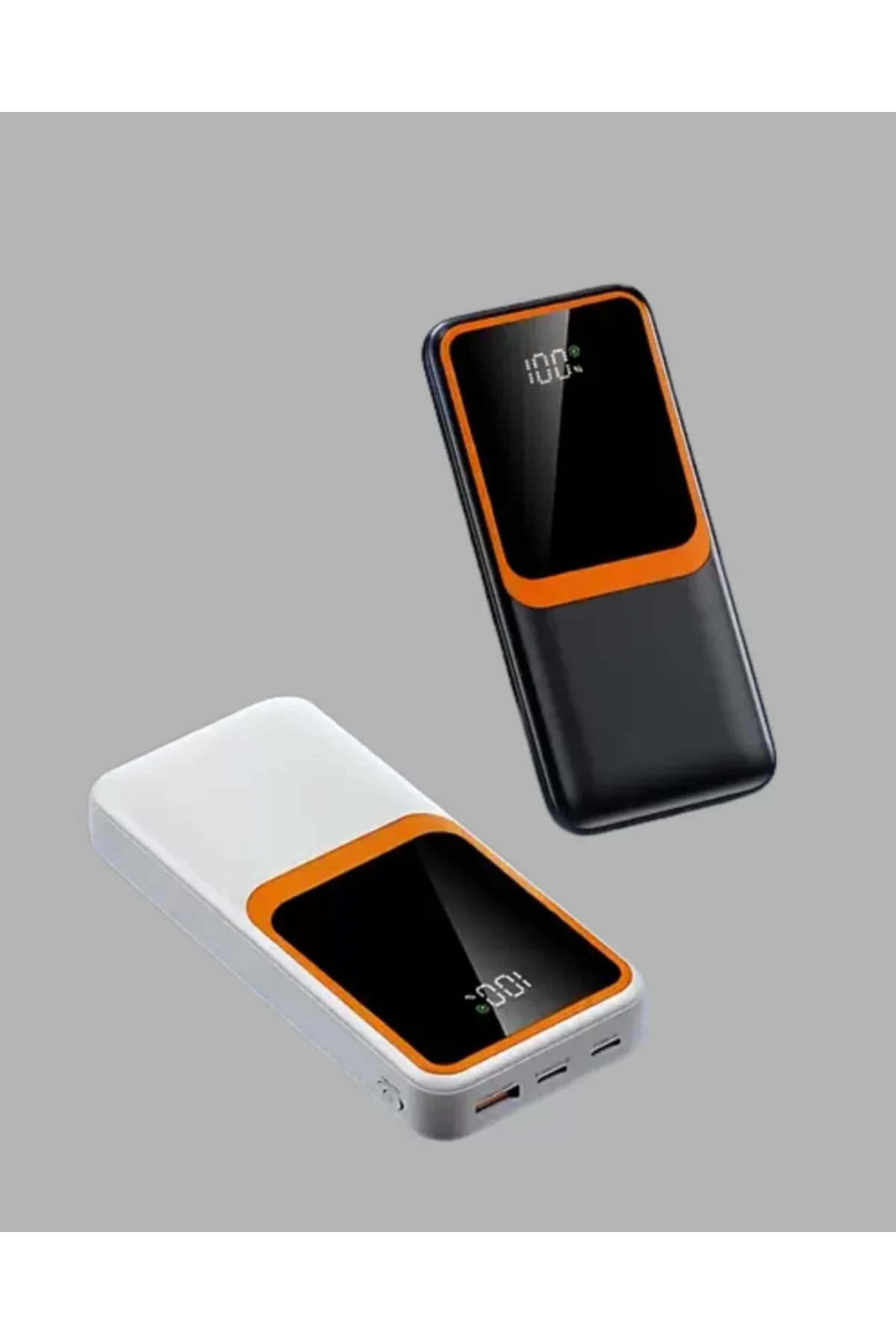 Powerbank 10000 mAh – Çift USB Çıkışlı, Type-C Girişli, Şık Beyaz