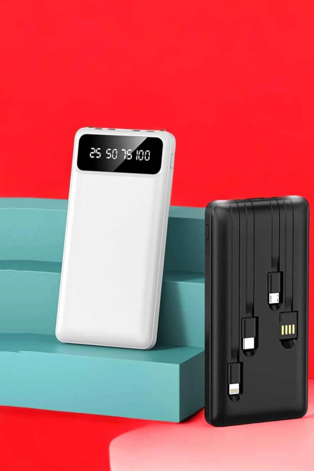 Powerbank 20.000 Mah Lcd Ekran Usb Lightning Type-c Uyumlu İos Ve Android