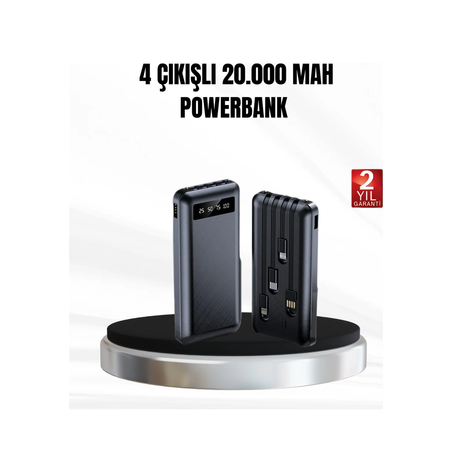 Powerbank 20000 Mah Led Fenerli Ve Çoklu Güvenlik Korumasına Sahip Diğer