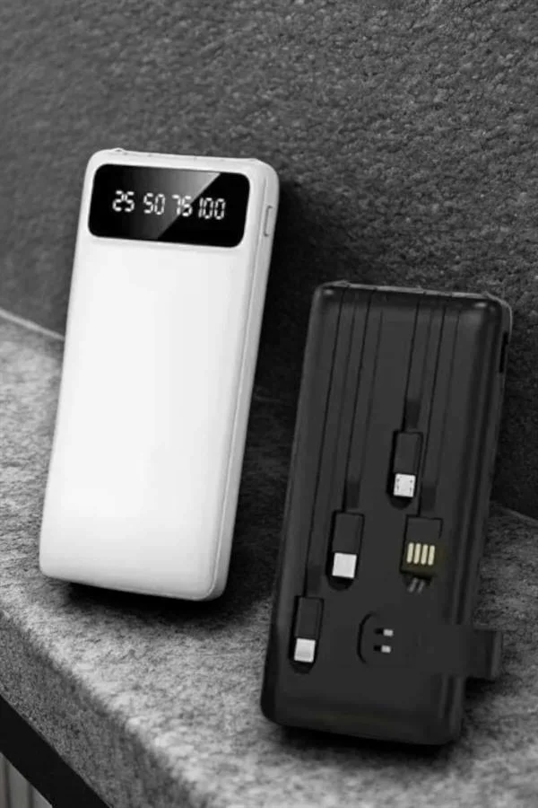 Powerbank 20.000 Mah Dijital Göstergeli LCD Ekran Uzun Pil Ömrü Yeni Nesil