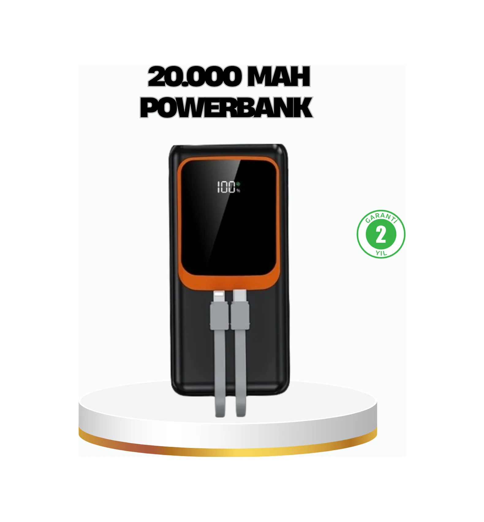 Powerbank 20000 Mah 22.5w Hızlı Şarjlı Ve Kompakt Çoklu Kablo Çıkışlı Diğer
