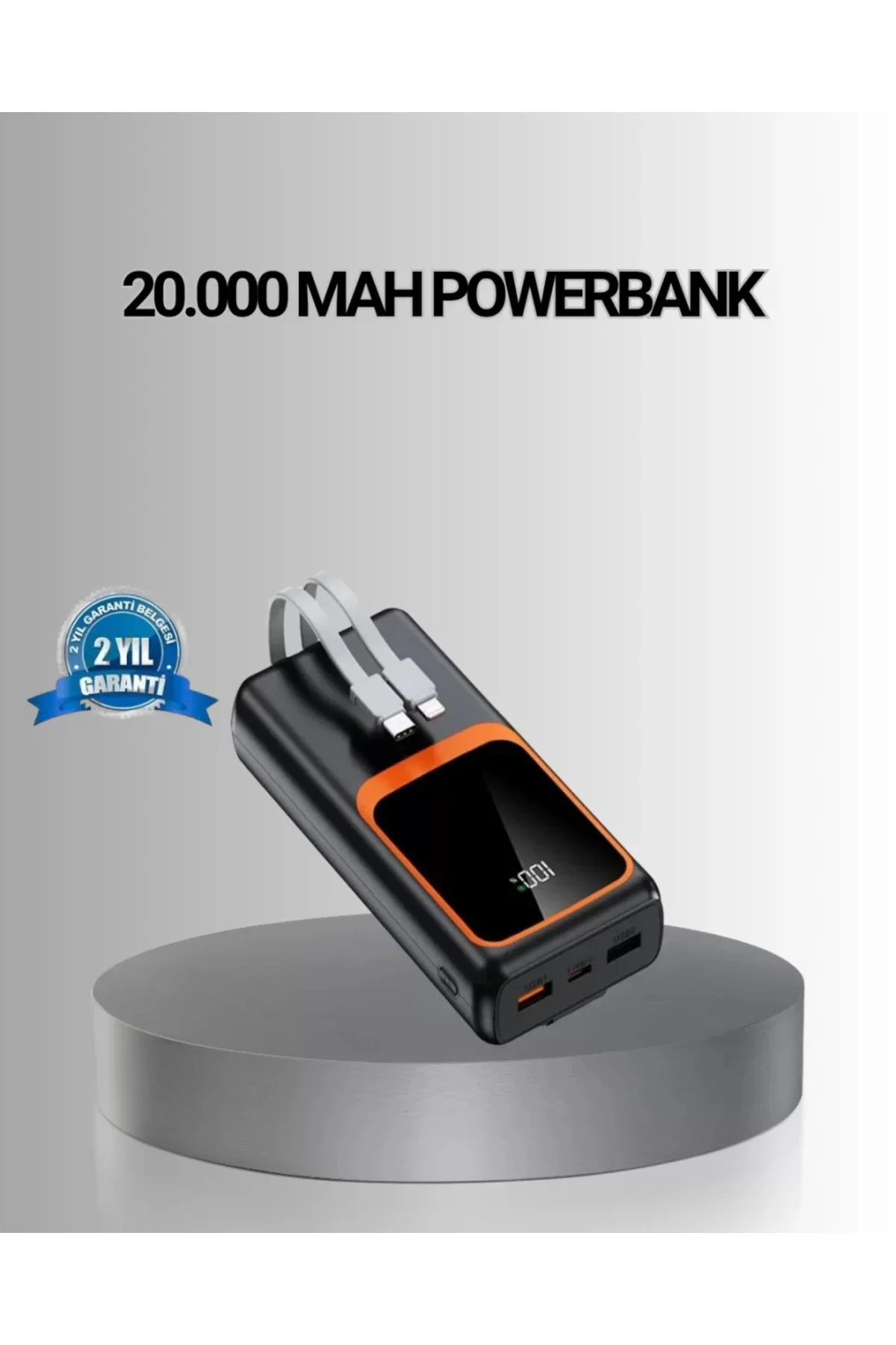 Powerbank 20000 mAh Yüksek Kapasiteli ve 22.5W Hızlı Şarj Destekl