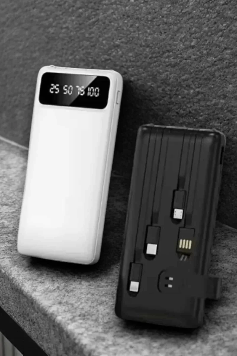 Powerbank 20.000 Mah LCD Ekran USB Lightning Type-C Uyumlu İOS ve Android - Lisinya