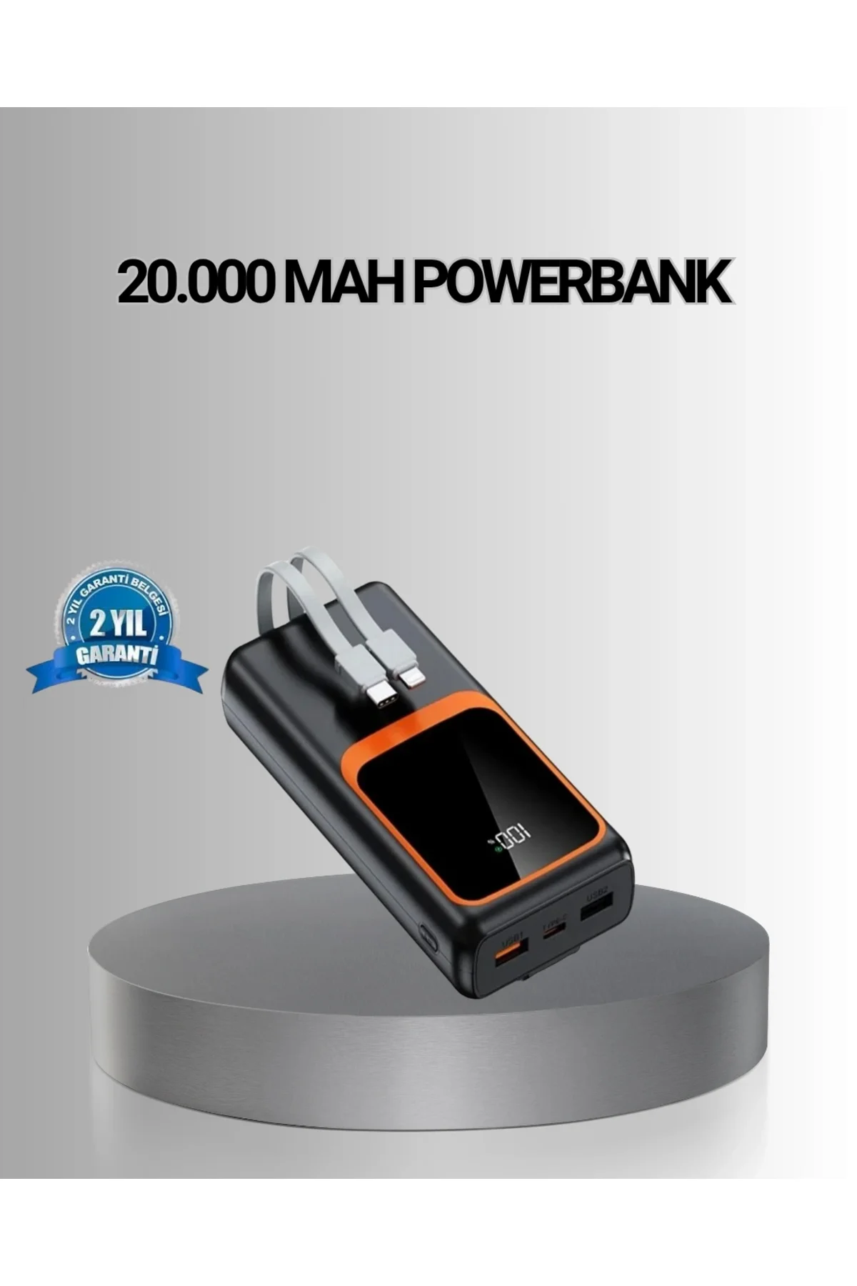 Powerbank 20000 mAh Yüksek Kapasiteli ve 22.5W Hızlı Şarj Destekl