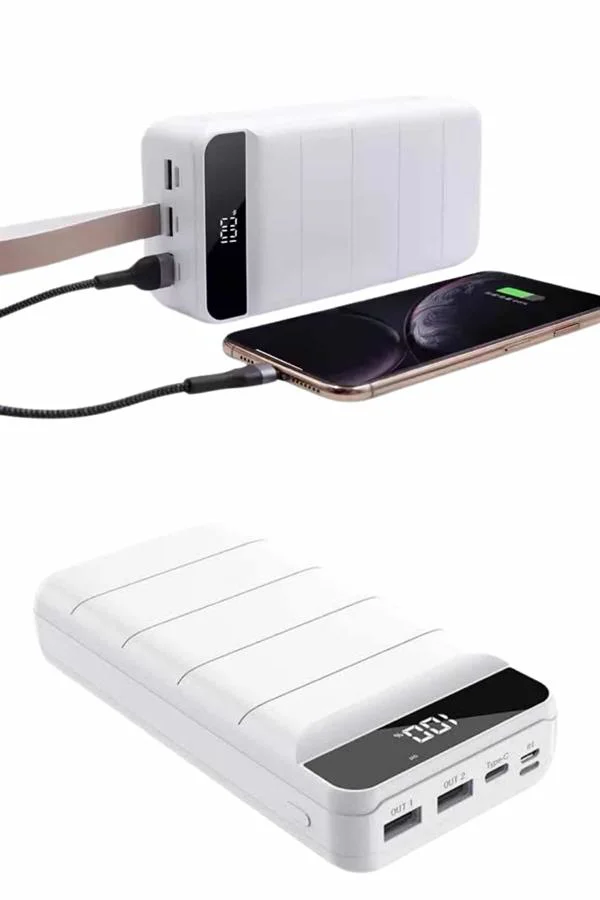 Powerbank 50.000 Mah Dijital Göstergeli Taşınabilir 4 Portlu Hızl