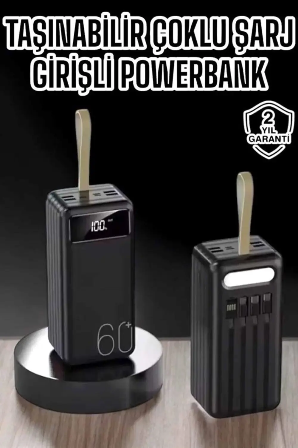 Powerbank 60.000 MAH 4 Portlu Uzun Şarj Süreli Dijital Göstergeli