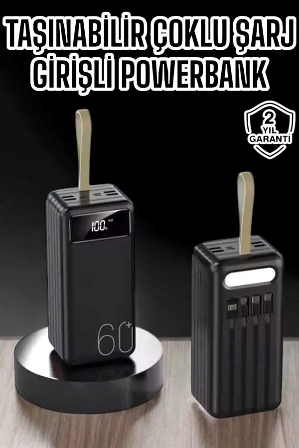 Powerbank 60.000 MAH 4 Portlu Uzun Şarj Süreli Dijital Göstergeli Fiyatı, Yorumları ve Özellikleri