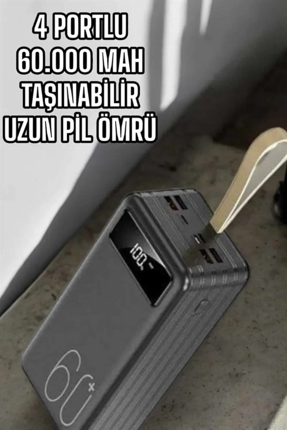 Powerbank 60.000 MAH Dijital Göstergeli 4 Portlu Taşınabilir