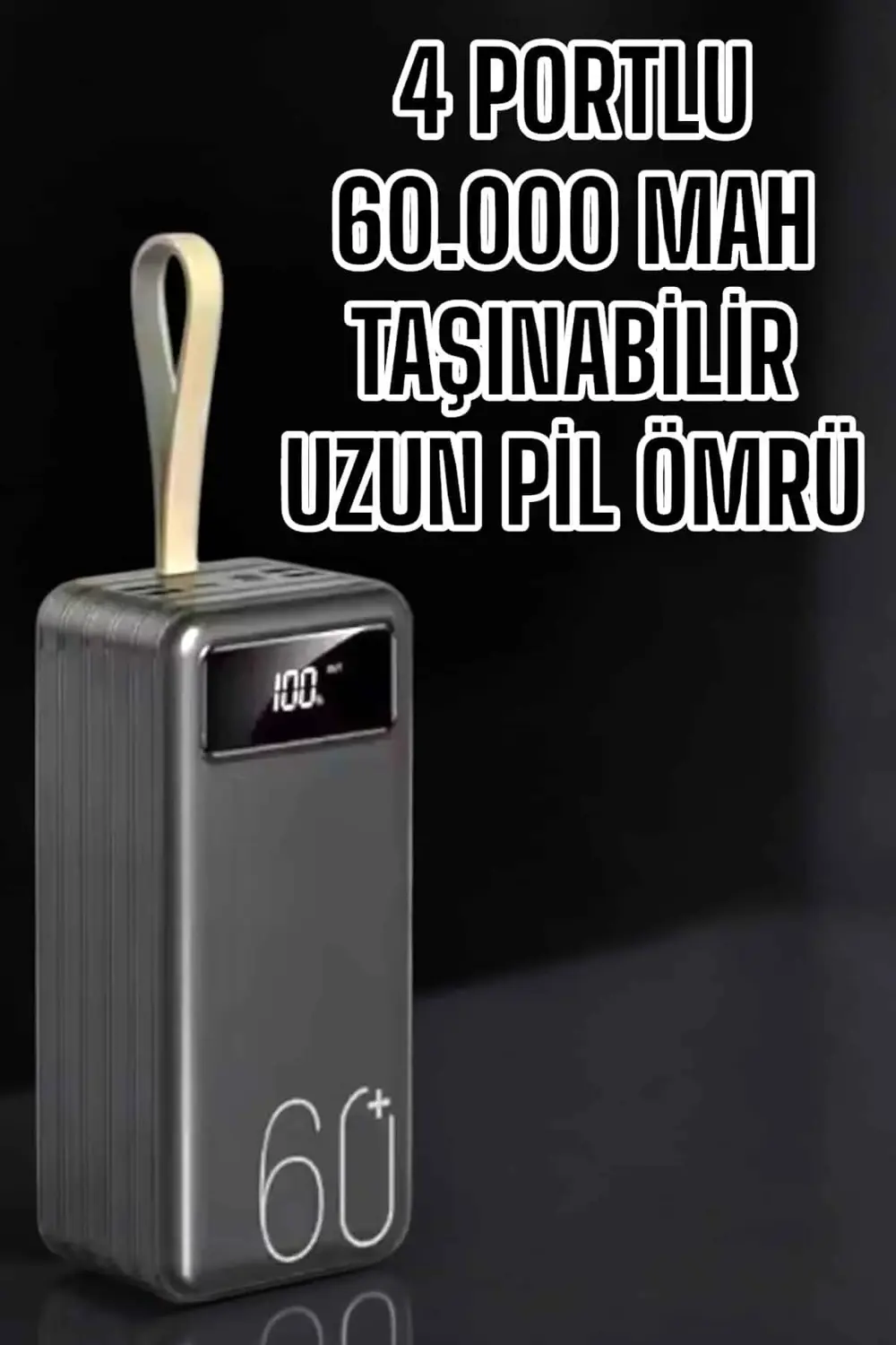 Powerbank 60.000 Mah Hızlı Şarj 4 Çıkışlı Uzun Şarj Süreli Dijita