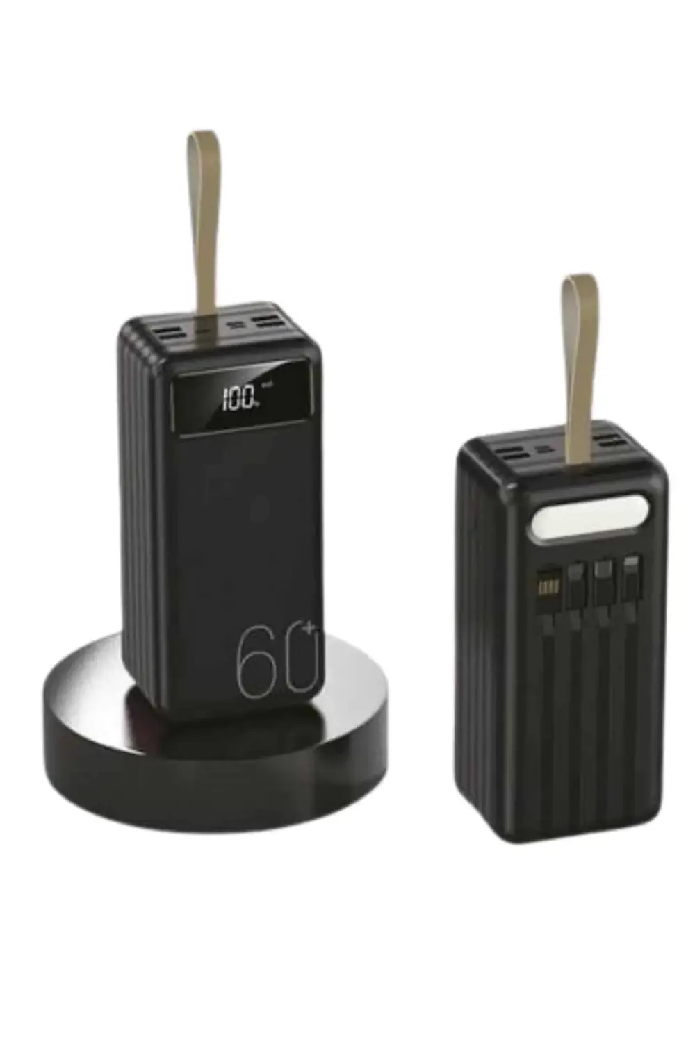 Powerbank 60.000 Mah Taşınabilir Şarj Hızlı El Fenerli Dijital Gö