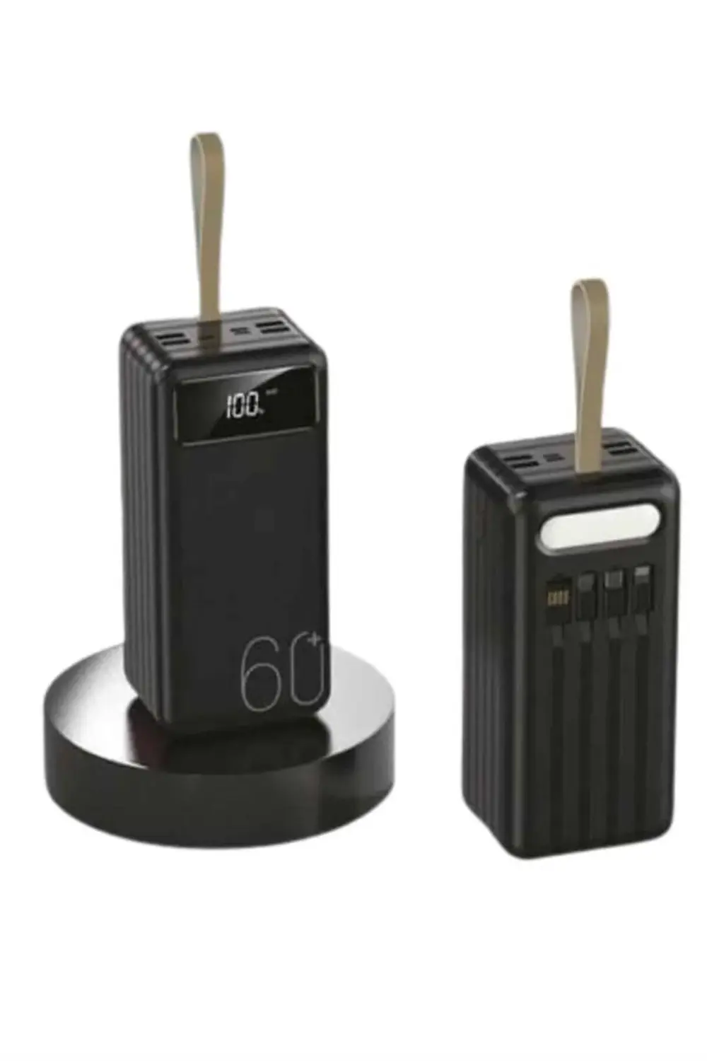 Powerbank 60.000 Mah Taşınabilir Şarj Hızlı El Fenerli Dijital Gö