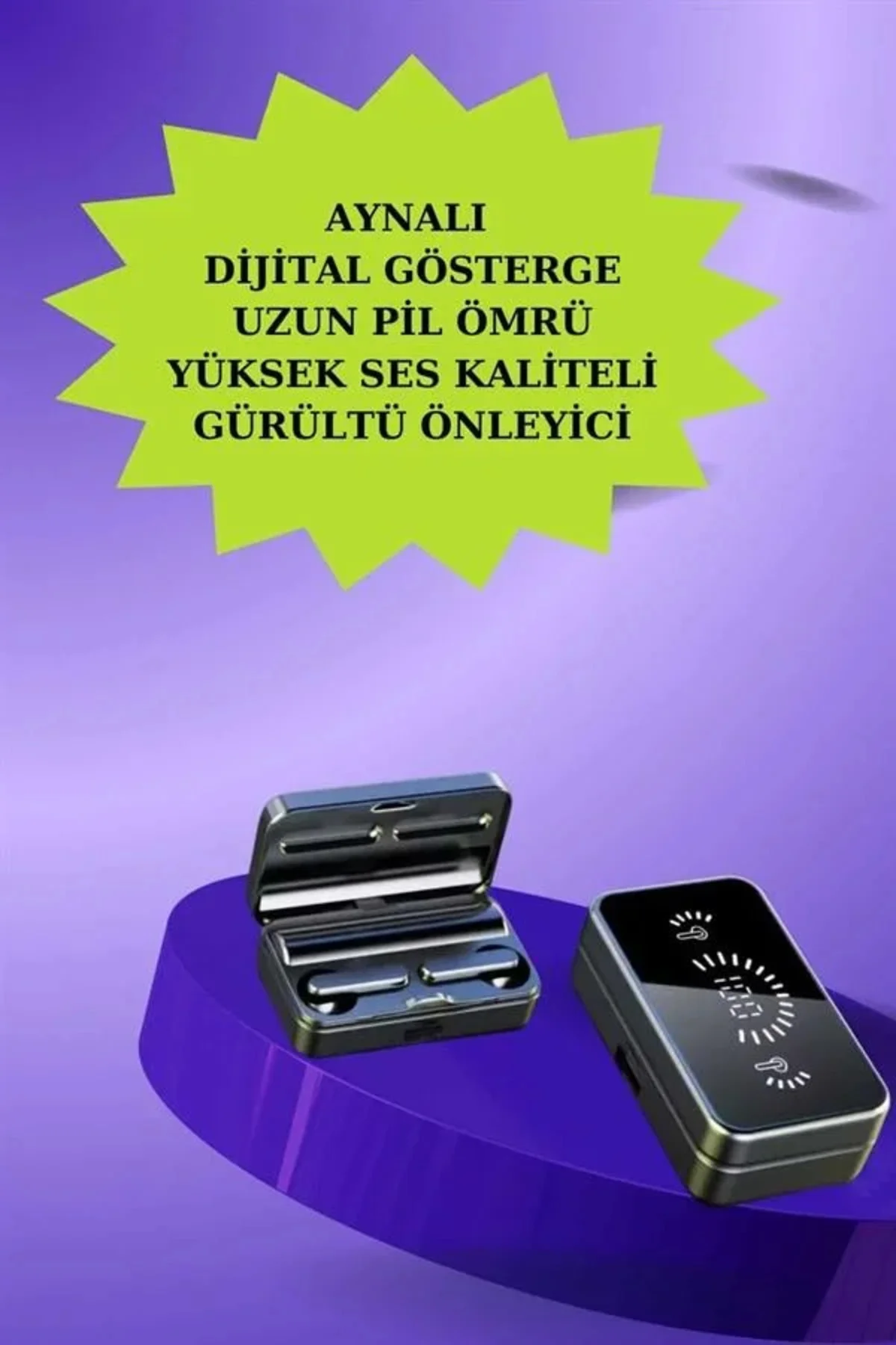 Powerbank Aynalı Bluetooth Kulaklık Ve Akıllı Saat Seti ANC Özelliği Dokunamatik Powerbank Aynalı Bluetooth Kulaklık Ve Akıllı Saat Seti ANC Özelliği Dokunamatik