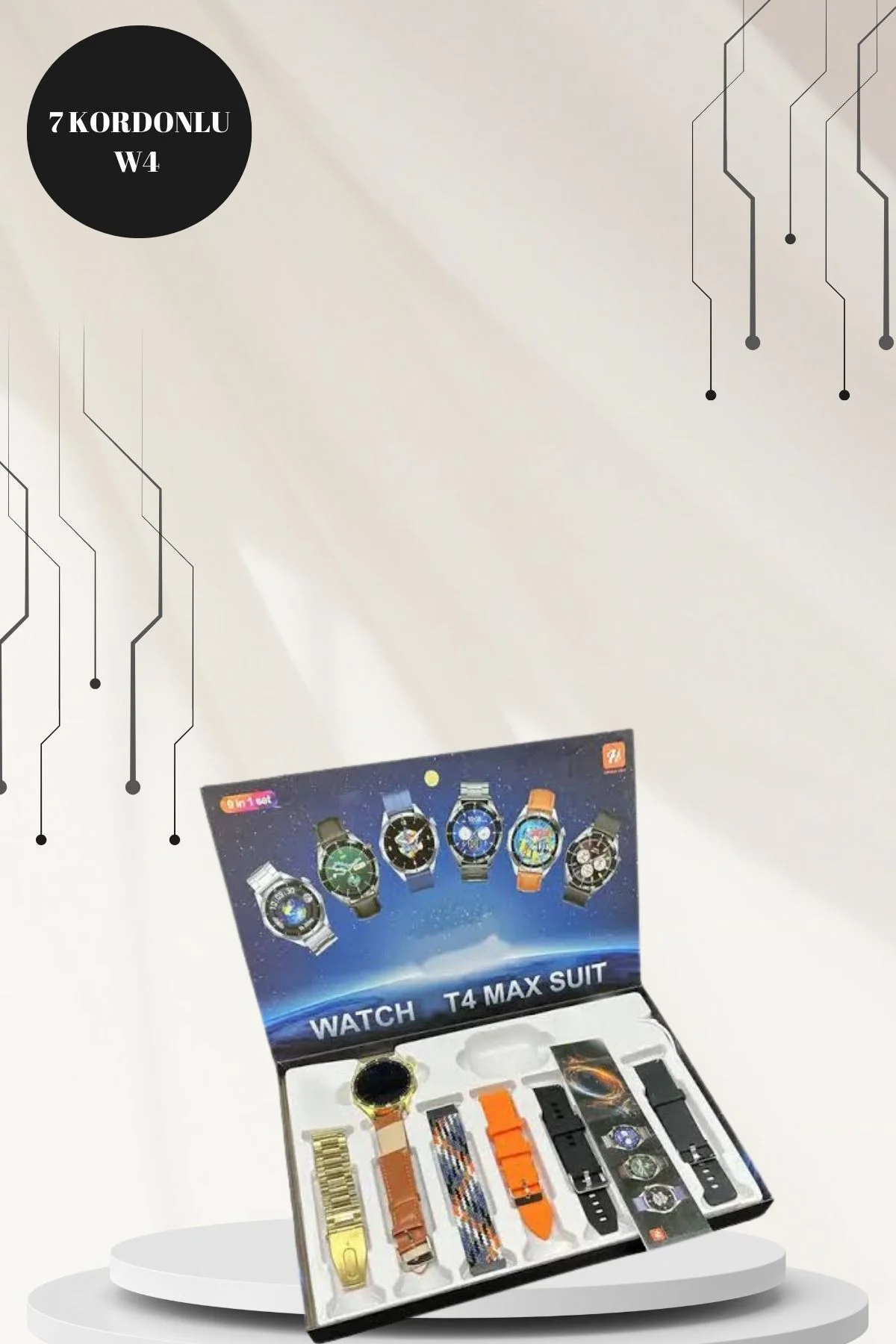 Powerbank Bluetooth Kulaklık Ve Akıllı Saat 7 Kordonlu Metal Kordon Plastik Kordon