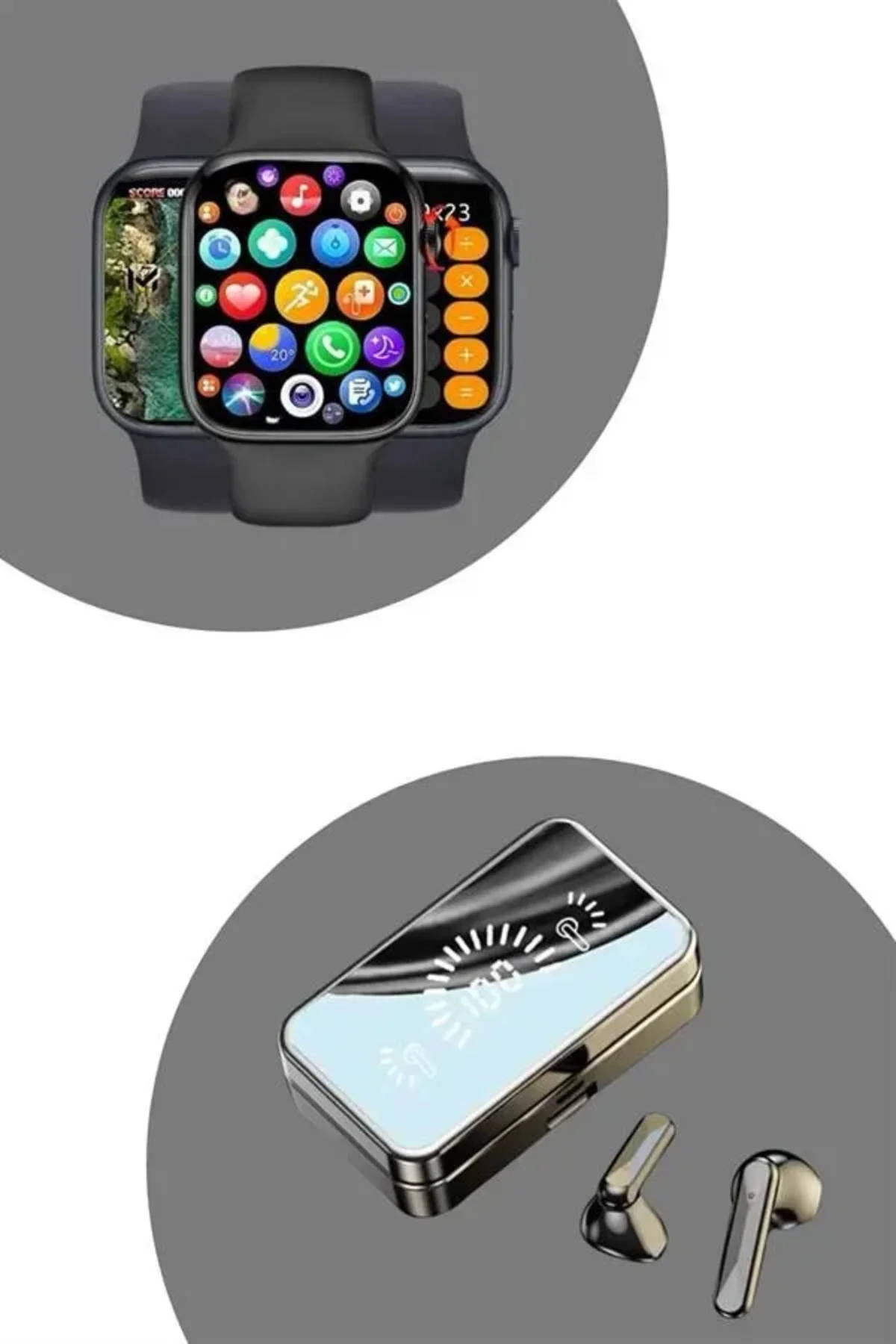 Powerbank Bluetooth Kulaklık Ve Yeni Model Akıllı Saat Seti ANC Özelliği Dokunamatik Powerbank Bluetooth Kulaklık Ve Yeni Model Akıllı Saat Seti ANC Özelliği Dokunamatik