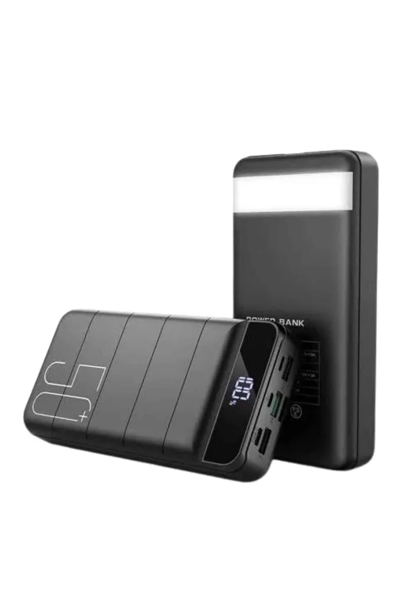 Powerbank Çoklu Şarj Girişi 50.000 Mah Taşınabilir Dijital Göstergeli