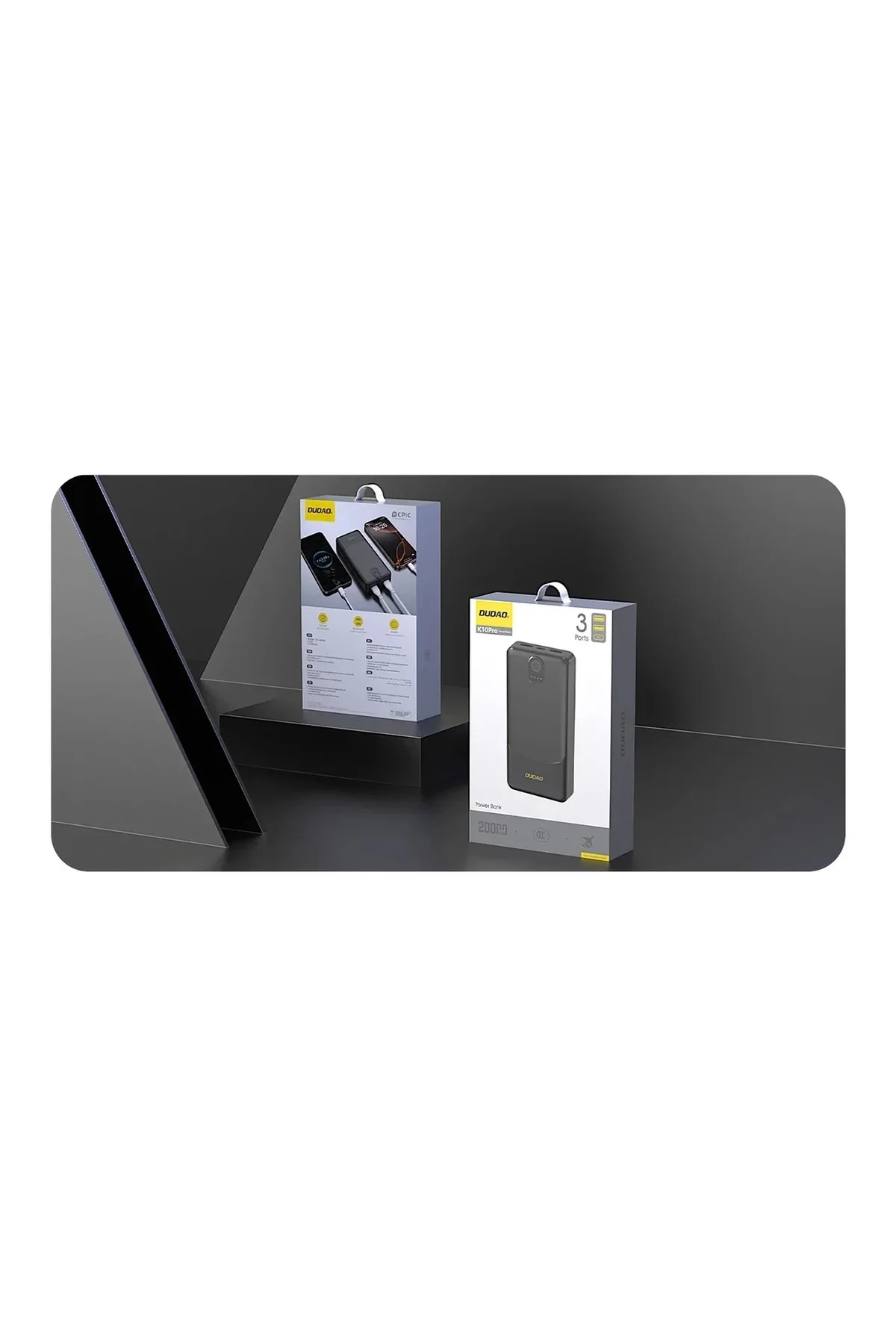 Powerbank Dudao K10Pro 2.4A 20000mAh 2 x USB-A - Siyah Powerbank Dudao K10Pro 2.4A 20000mAh 2 x USB-A - Siyah
