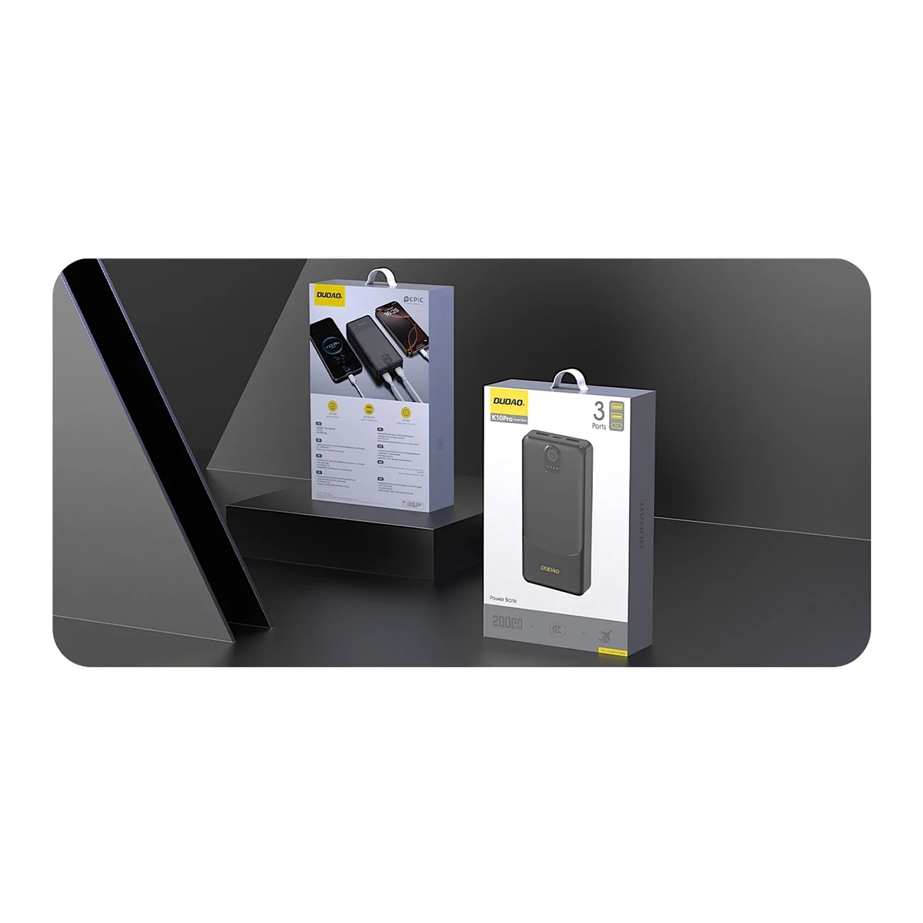 Powerbank Dudao K10Pro 2.4A 20000mAh 2 x USB-A - Siyah (4741)