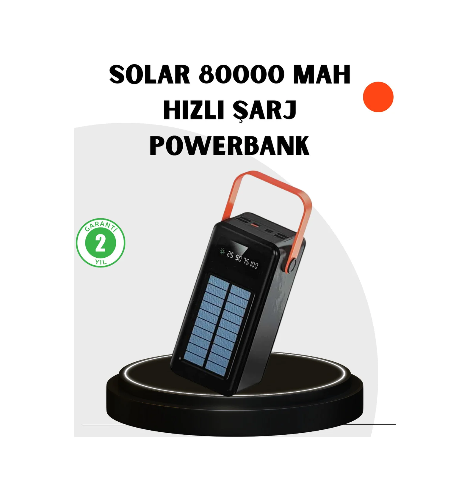Powerbank Hızlı Şarj Solar Güneş Enerjili Çok Girişli - Lisinya Diğer