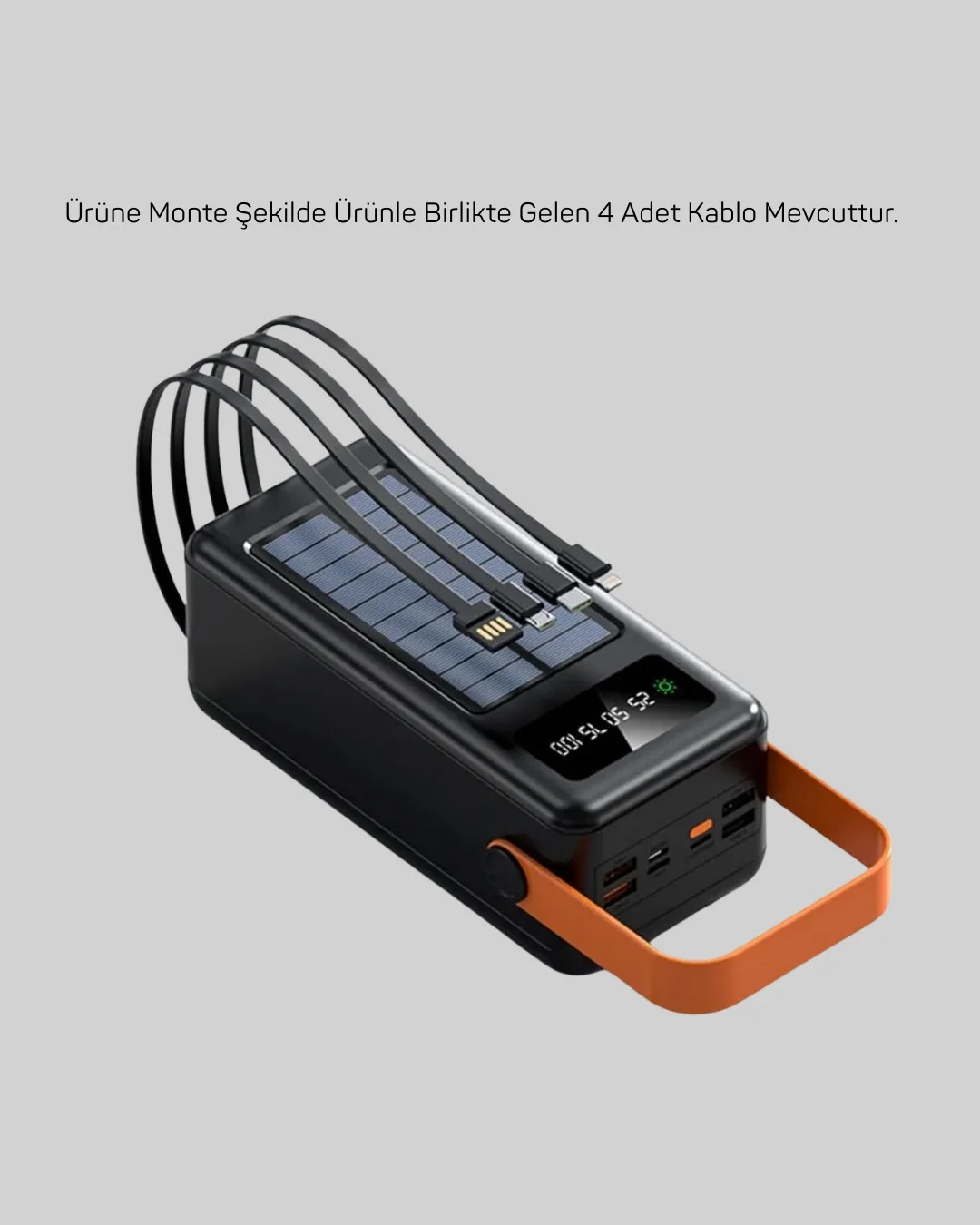 Powerbank Hızlı Şarj Solar Güneş Enerjili Çok Girişli