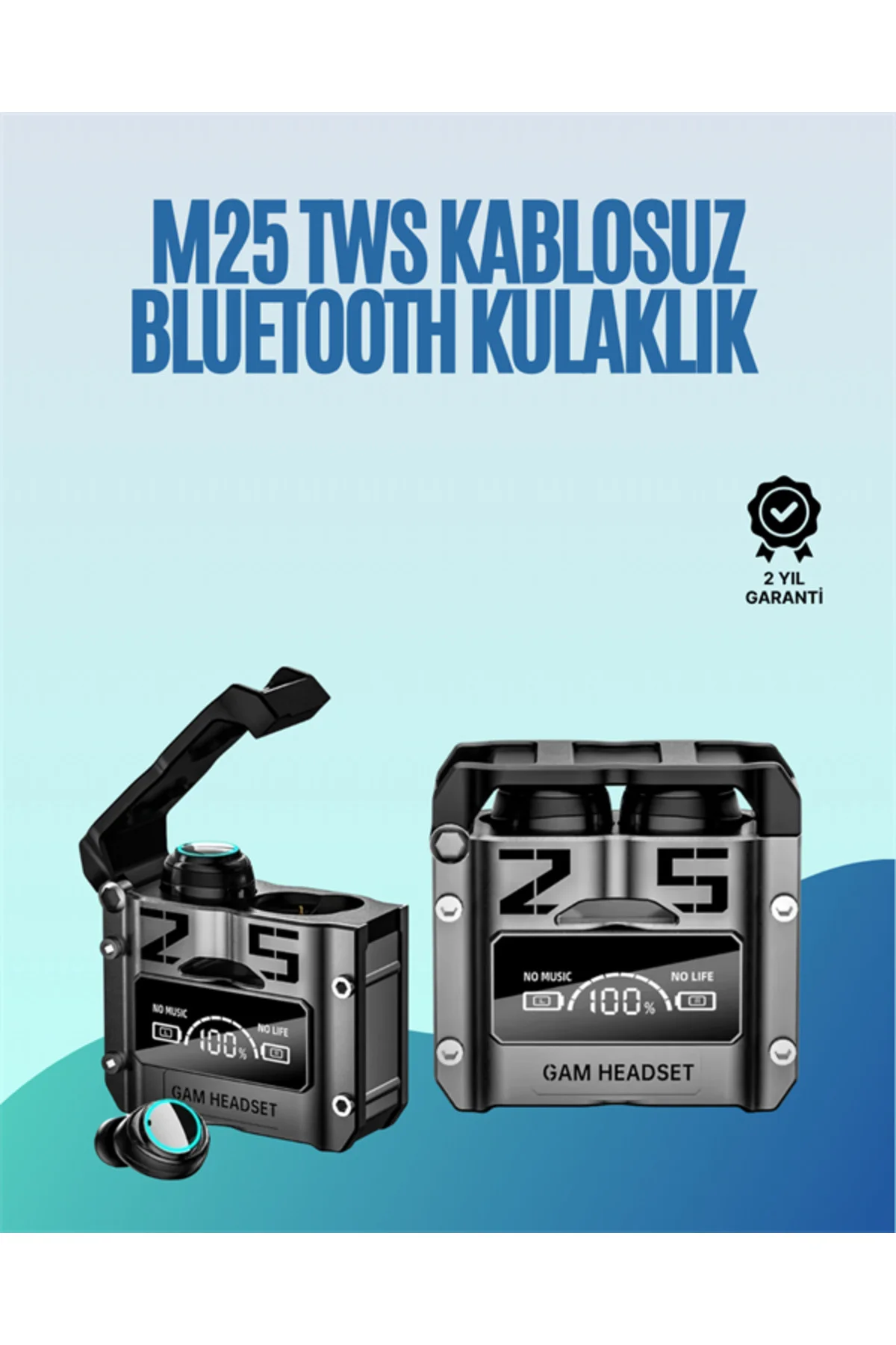 Powerbank Özellikli Kablosuz Kulaklık | Otomatik Bağlantı | Şarj 