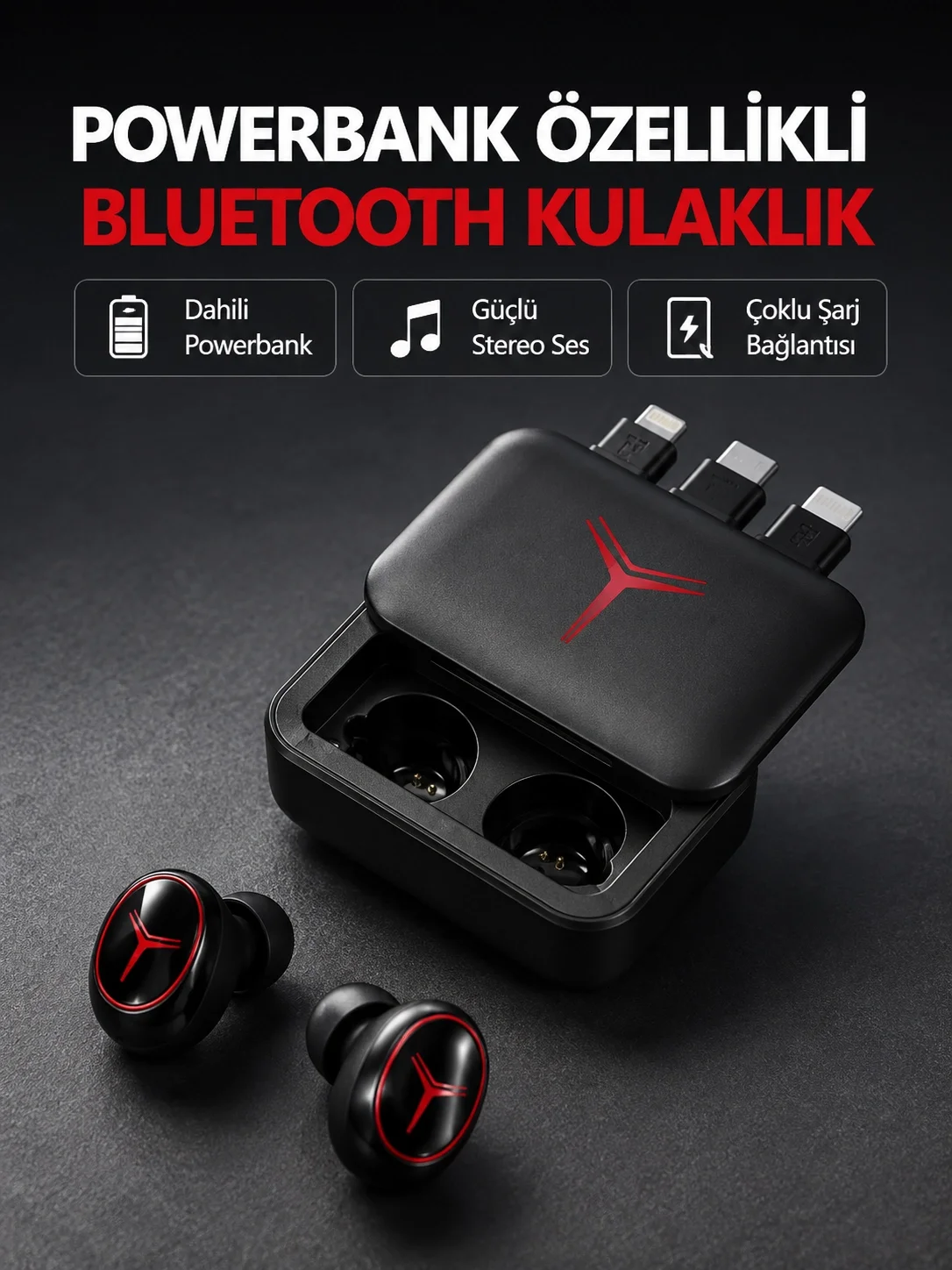 Powerbank Özellikli Bluetooth Kablosuz Kulaklık – Dokunmatik Kontrol, Uzun Pil Ömrü, Ergonomik Tasarım Fiyatı, Yorumları ve Özellikleri