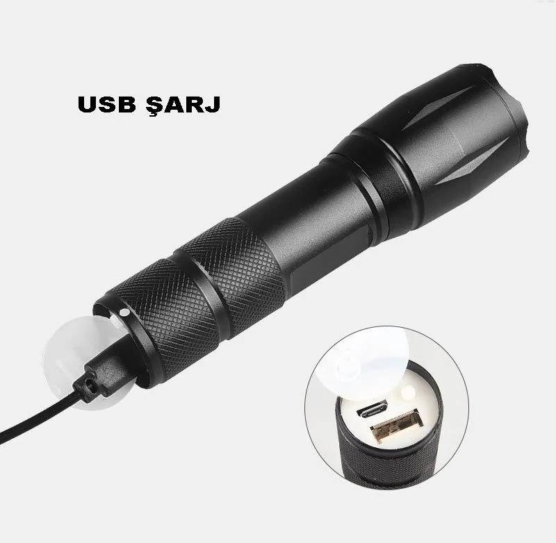 Powerbank Özellikli Uzun Menzilli El Feneri Wt-039 – 250m Menzil, 3 Mod, Metal Gövde Fiyatı, Yorumları ve Özellikleri