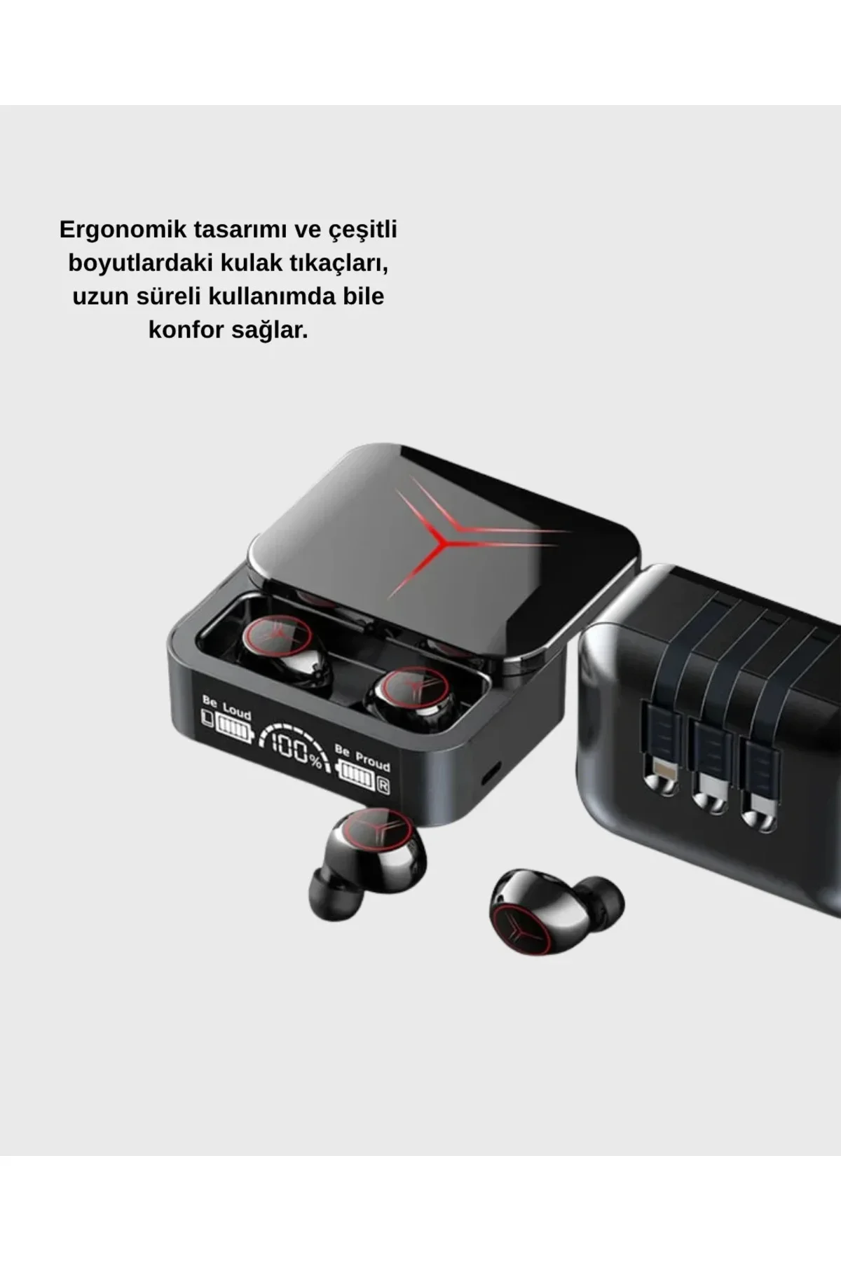 Powerbank Özellikli Bluetooth Kablosuz Kulaklık – Dokunmatik Kontrol, Uzun Pil Ömrü, Ergonomik Tasar Powerbank Özellikli Bluetooth Kablosuz Kulaklık – Dokunmatik Kontrol, Uzun Pil Ömrü, Ergonomik Tasar