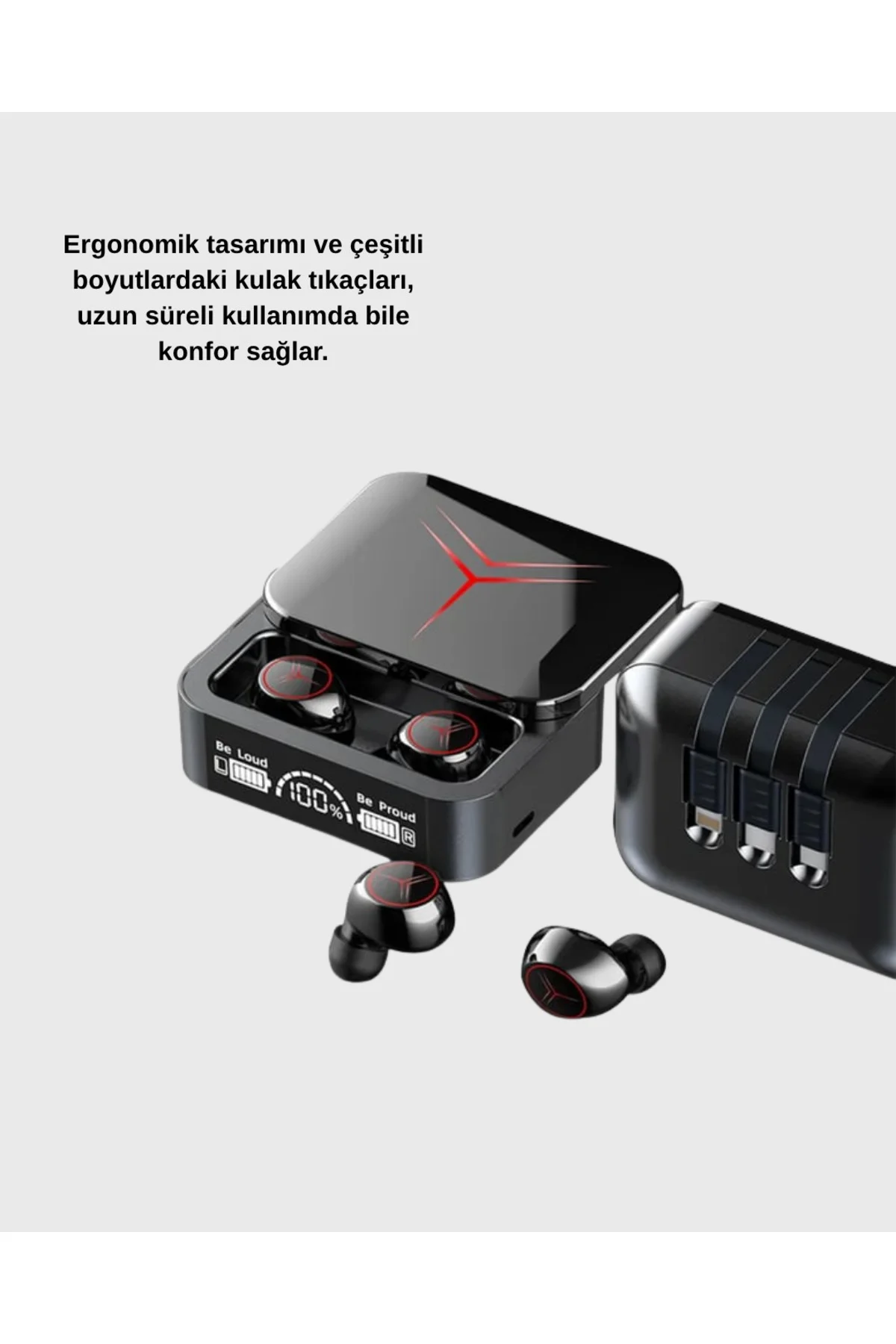 Powerbank Özellikli Bluetooth Kablosuz Kulaklık – Dokunmatik Kontrol, Uzun Pil Ömrü, Ergonomik Tasar