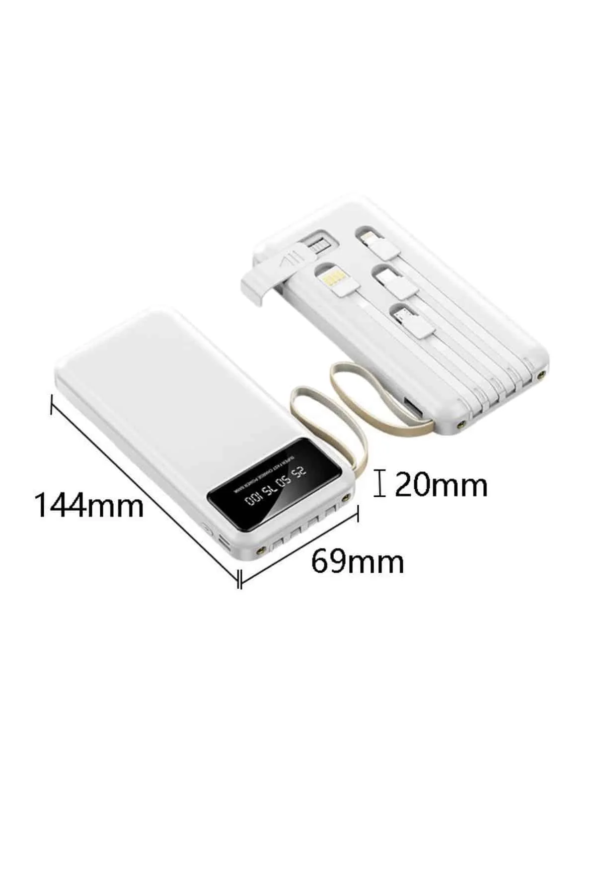 Powerbank Şarj Cihazı 4 Çıkışlı 20.000 MAH Powerbank Taşınabilir Çoklu Giriş Fiyatı, Yorumları ve Özellikleri