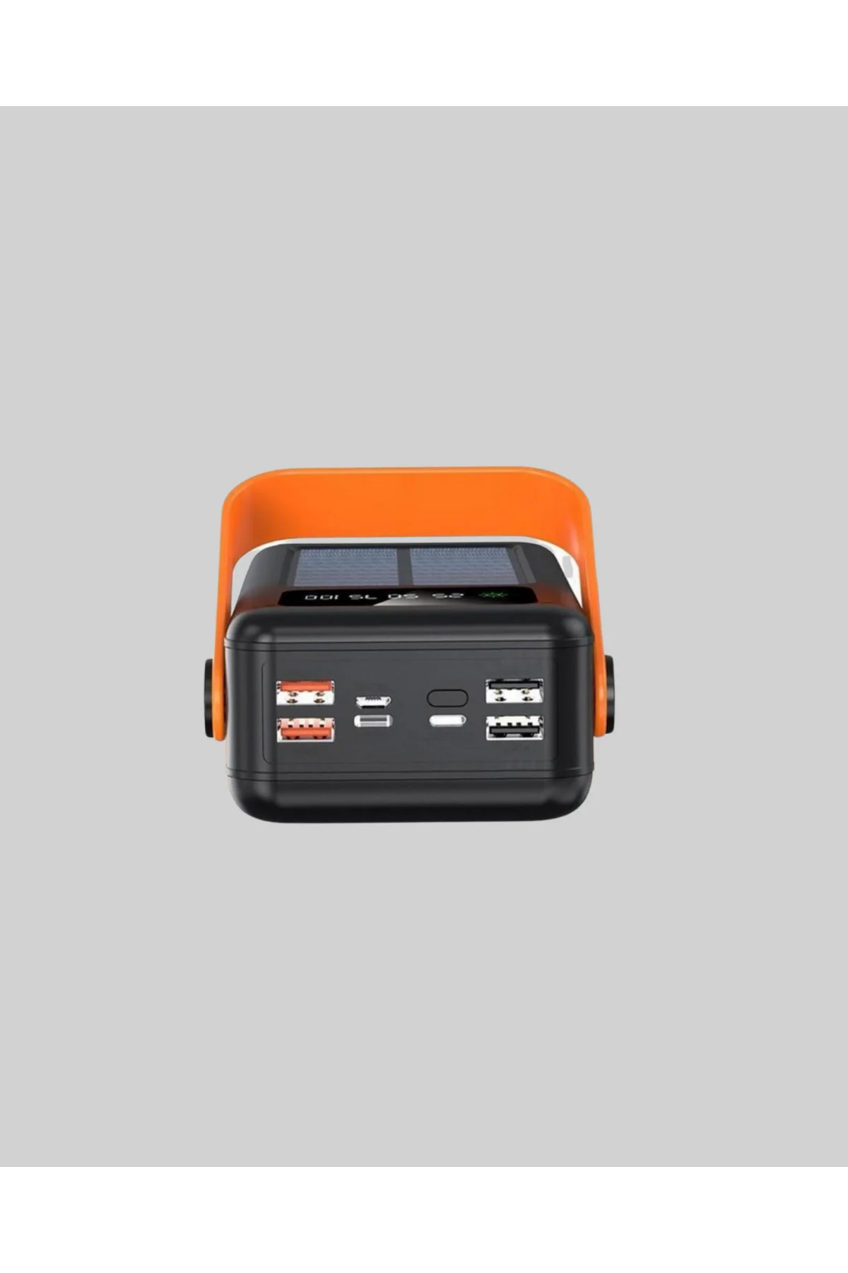 Powerbank Solar Fenerli Çoklu Kablolu Taşınabilir Şarj Aleti