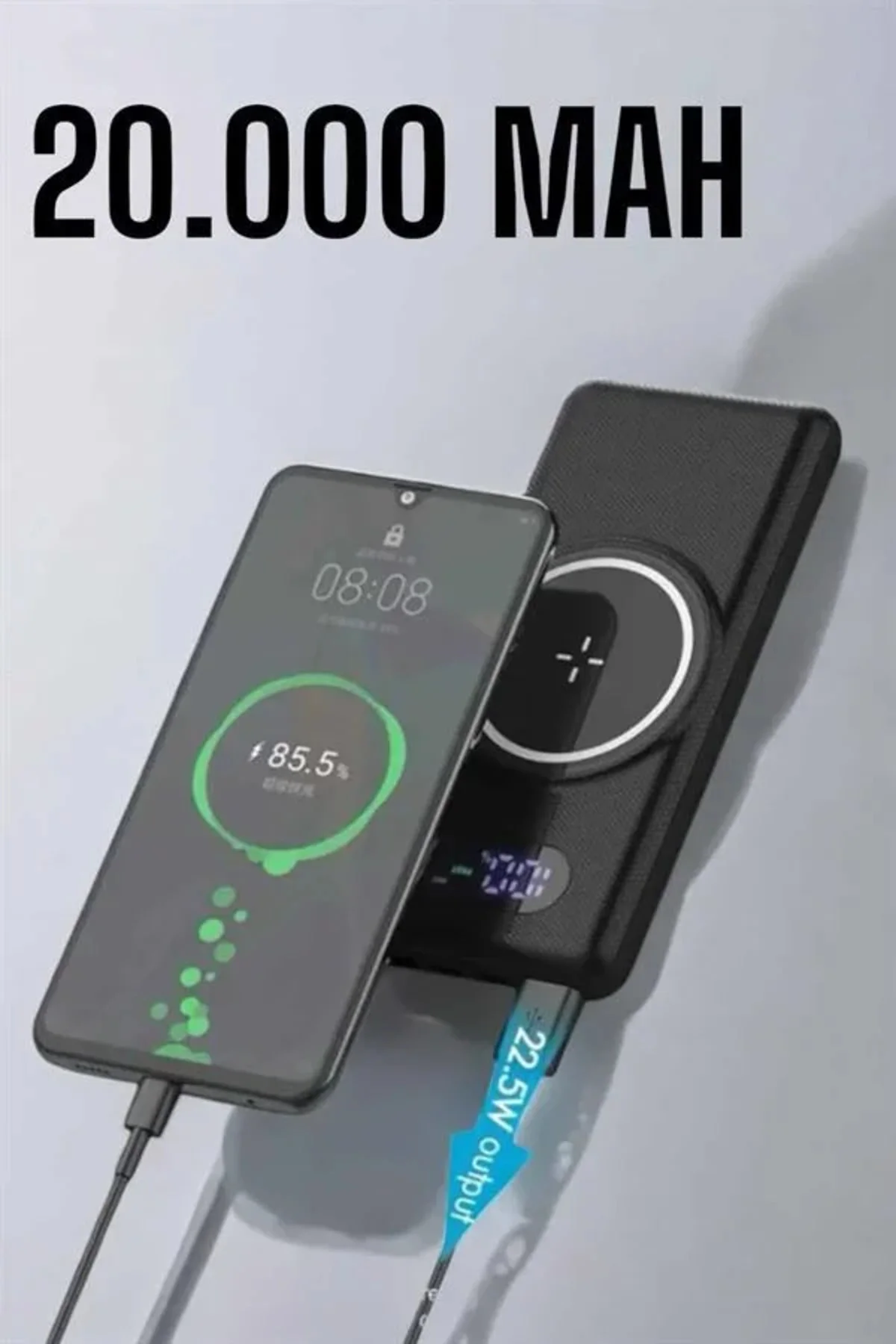 Powerbank Taşınabilir 10.000 Mah Hızlı Şarj Dijital Göstergeli Powerbank Taşınabilir 10.000 Mah Hızlı Şarj Dijital Göstergeli
