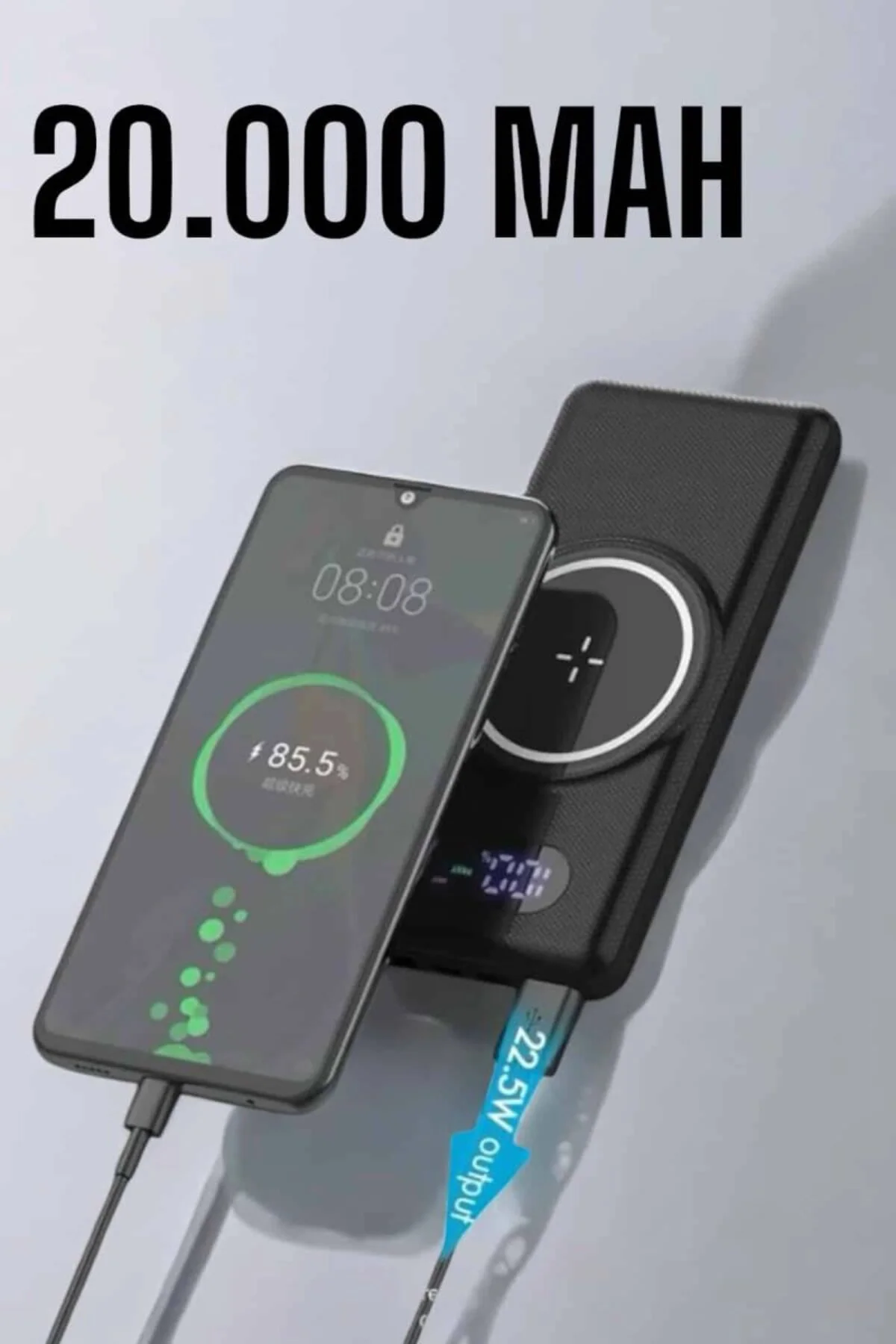 Powerbank Taşınabilir 10.000 Mah Hızlı Şarj Dijital Göstergeli