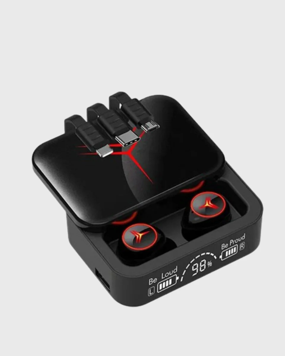 Powerbank'lı Bluetooth Kablosuz Kulaklık - Dokunmatik Kontrol, Uzun Pil Ömrü ve Ergonomik Tasarım
